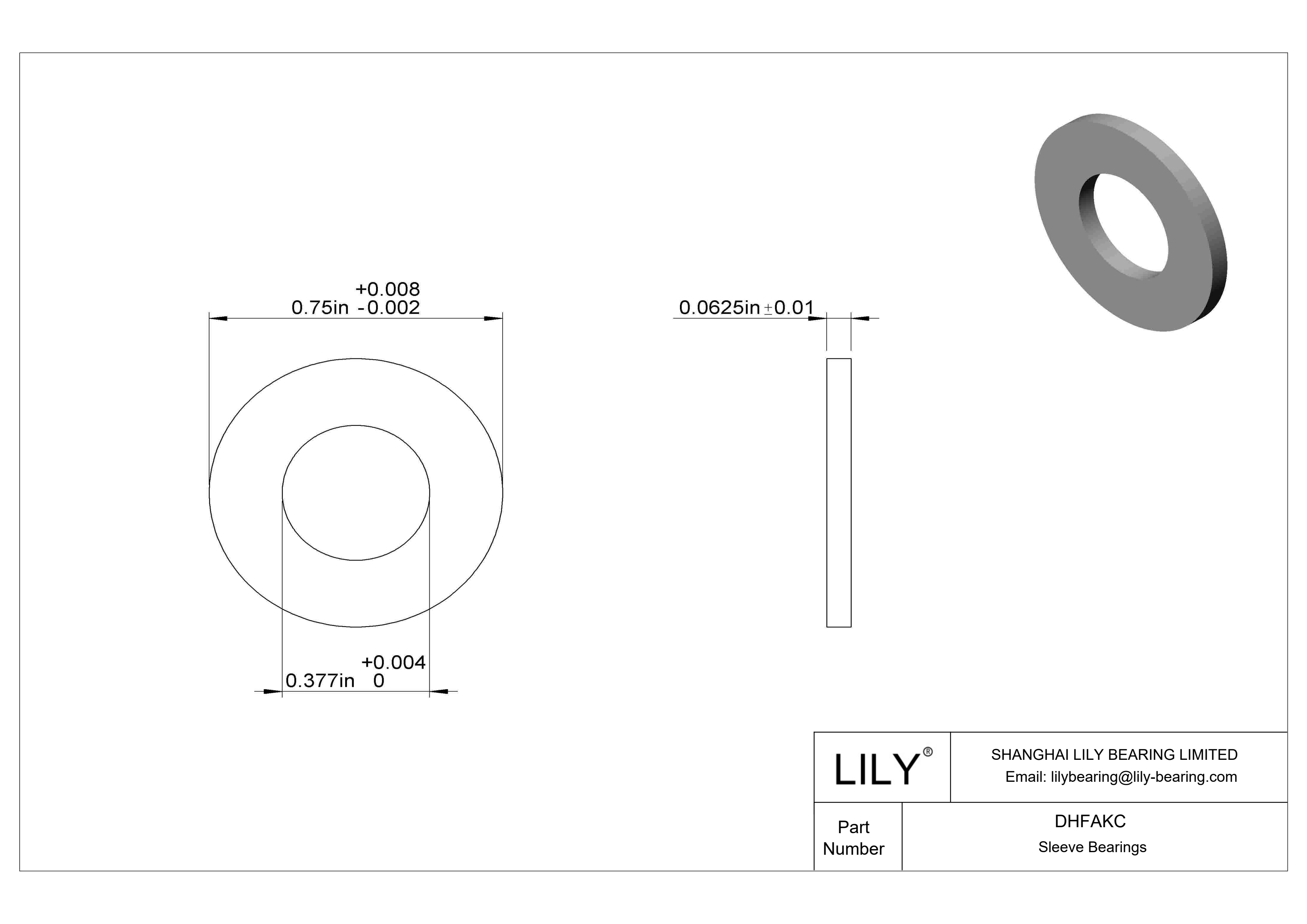 DHFAKC 高负荷油浸推力轴承 cad drawing