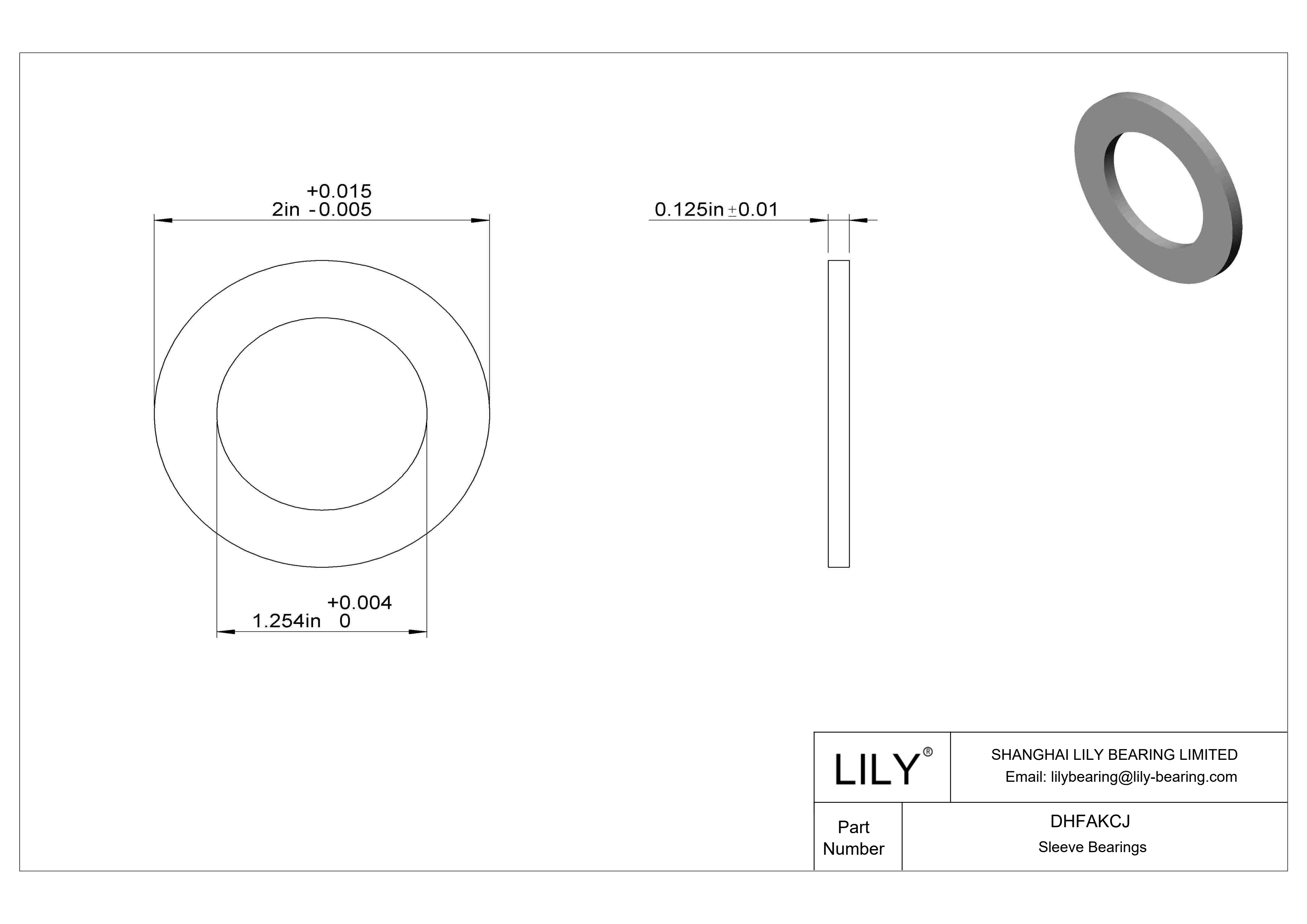 DHFAKCJ 高负荷油浸推力轴承 cad drawing