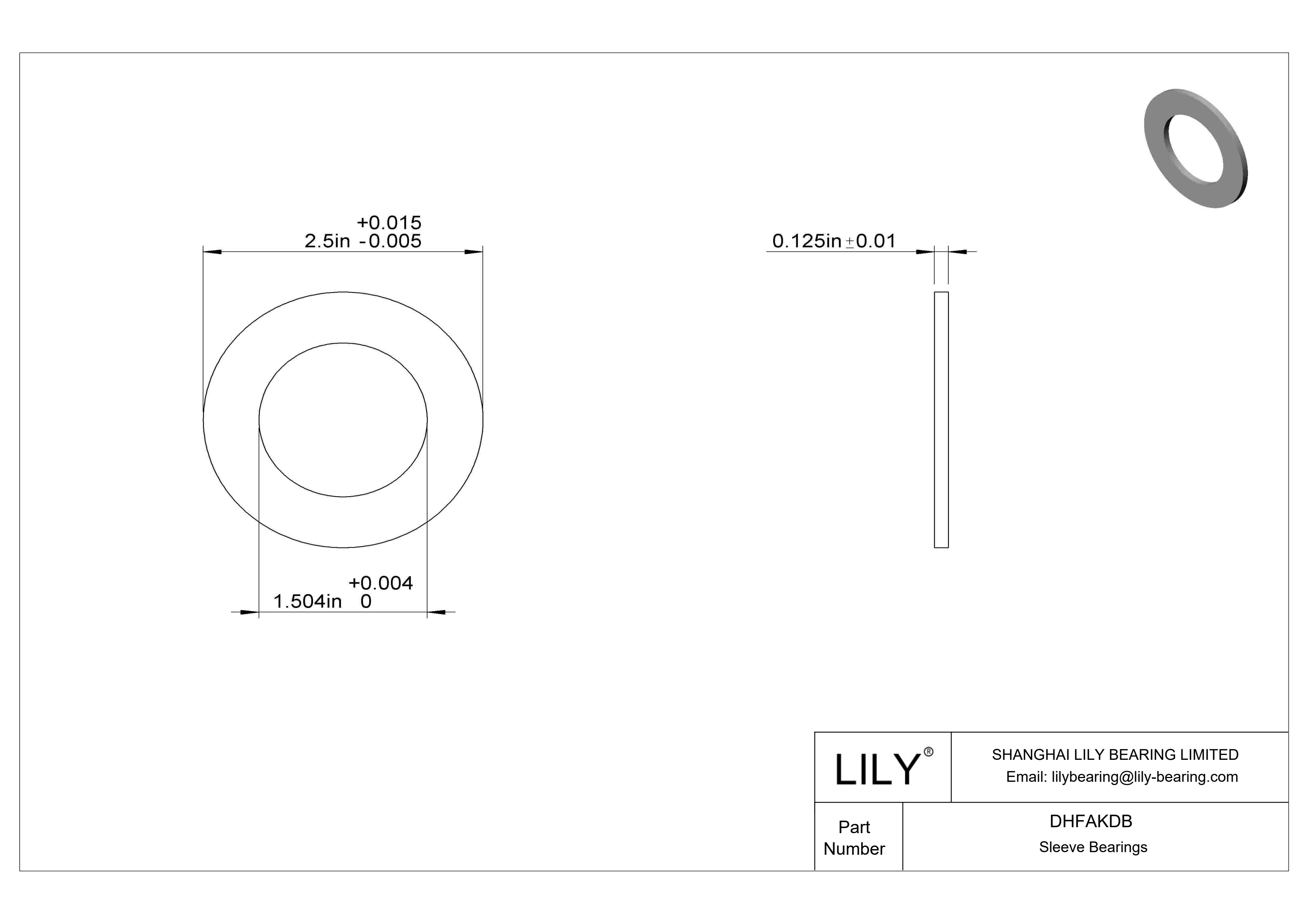 DHFAKDB 高负荷油浸推力轴承 cad drawing