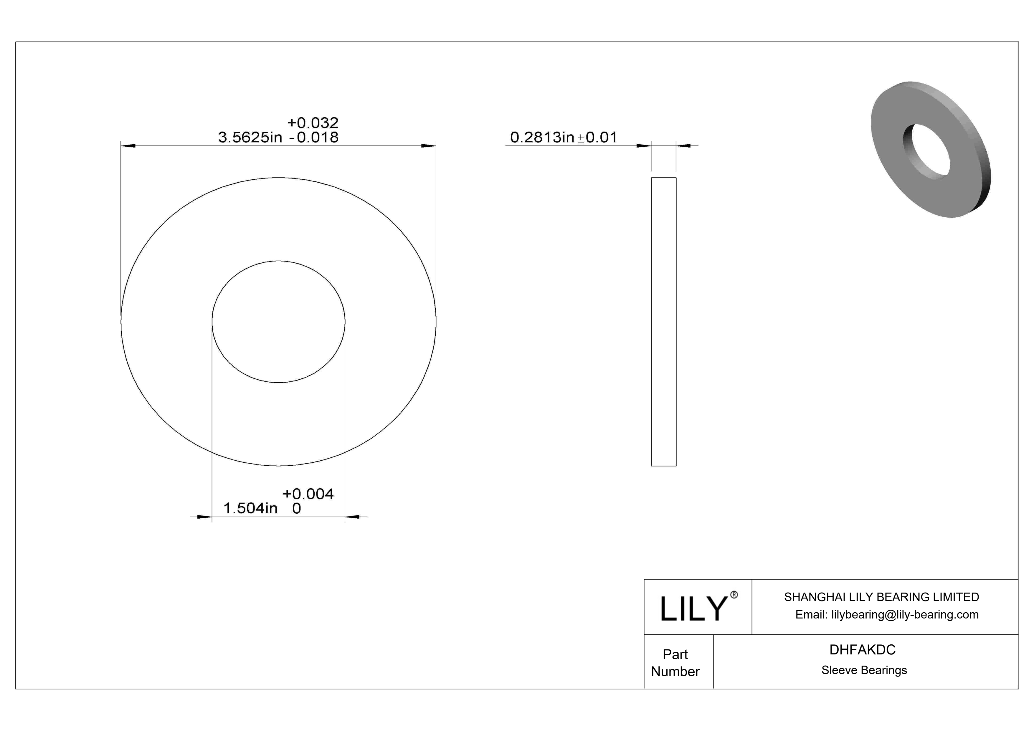 DHFAKDC 高负荷油浸推力轴承 cad drawing