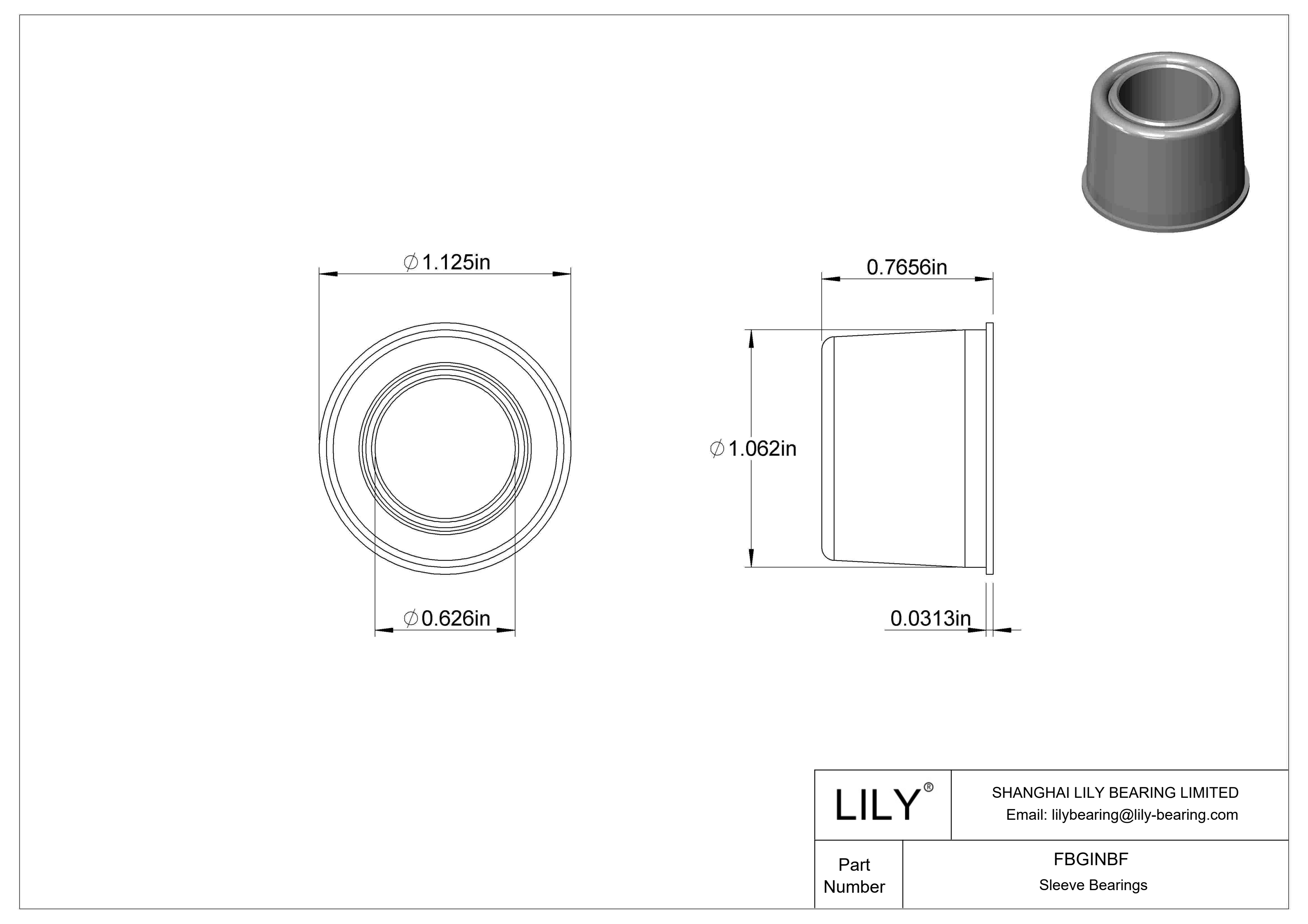 FBGINBF 自动调心干运转法兰滑动轴承 cad drawing