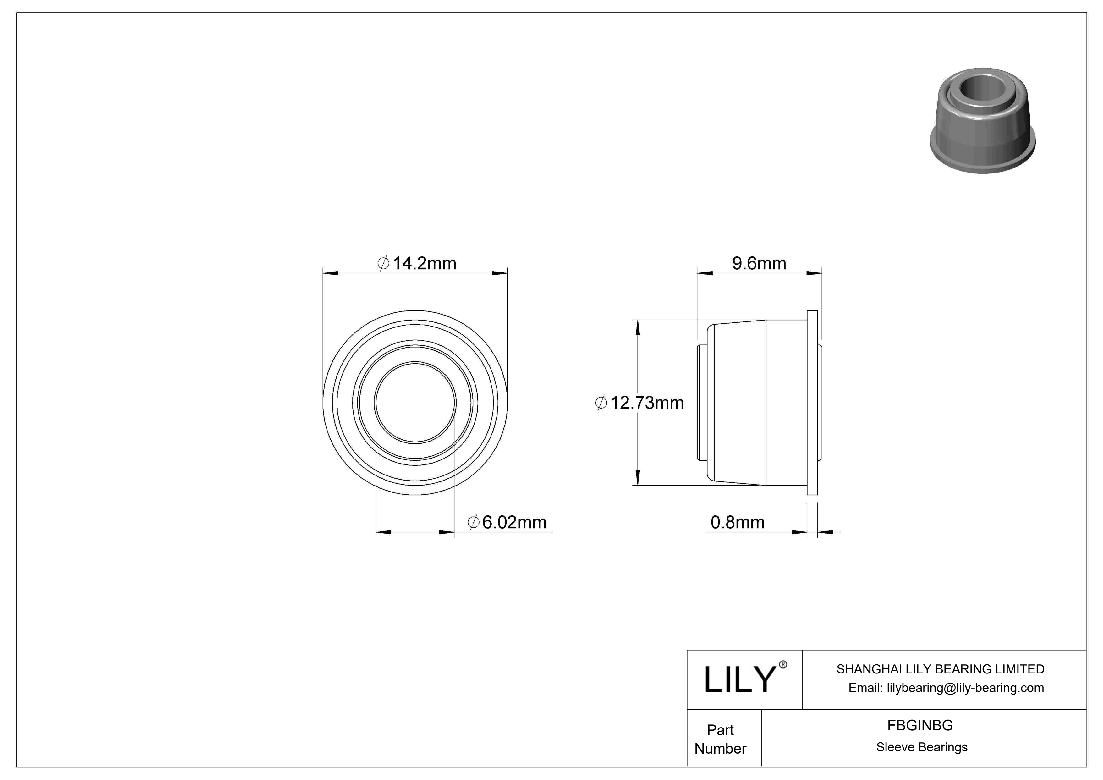 FBGINBG 自动调心干运转法兰滑动轴承 cad drawing