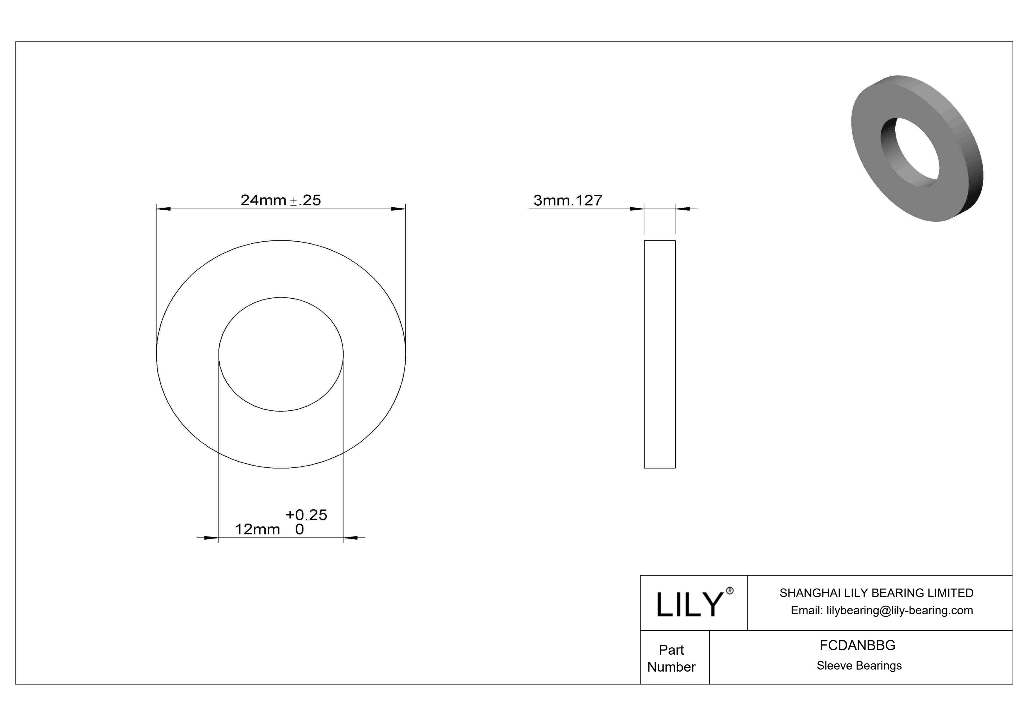 FCDANBBG 高负荷油浸推力轴承 cad drawing