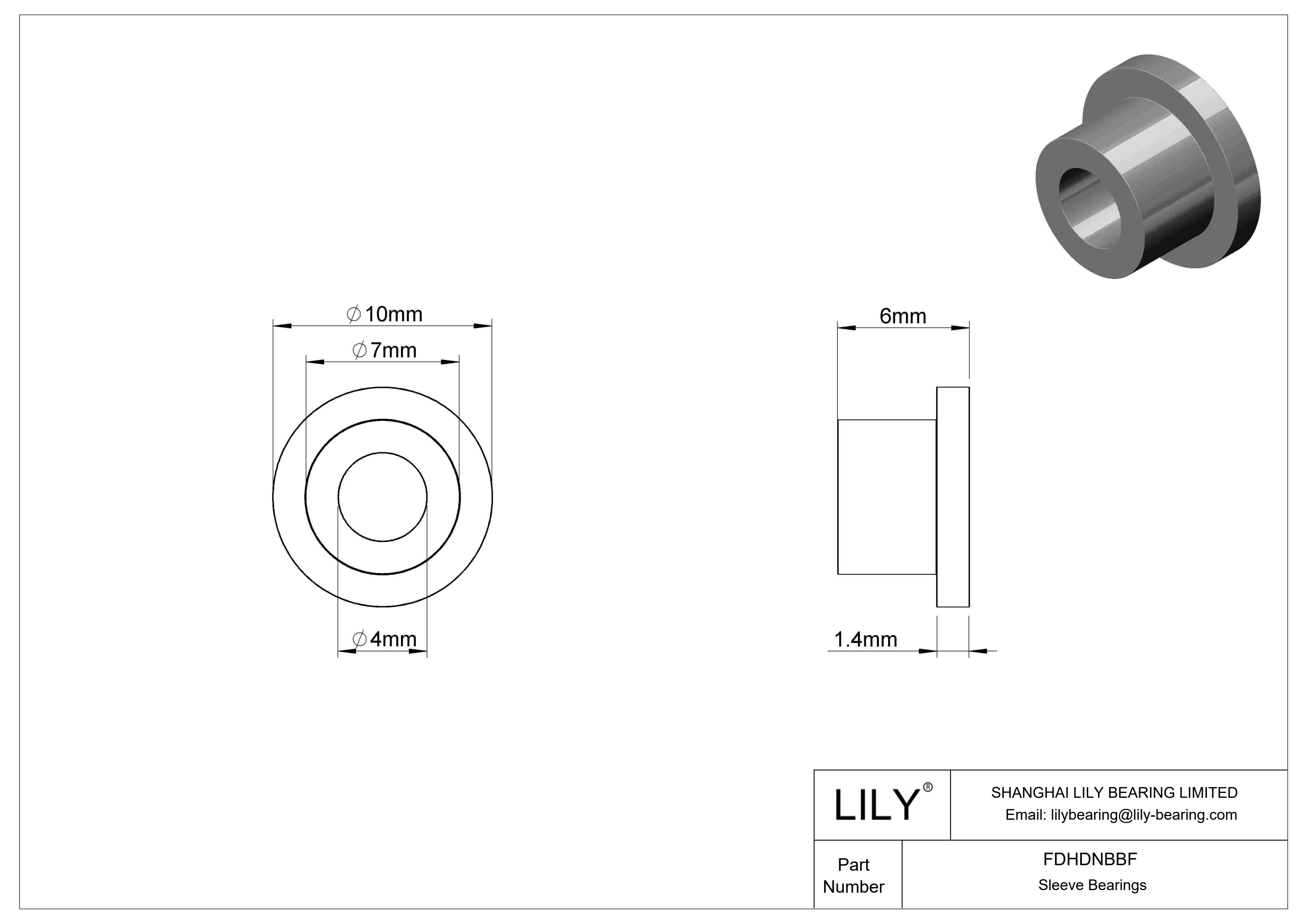 FDHDNBBF Rodamientos de manguito con brida lubricados con aceite para la industria alimentaria de alta carga cad drawing