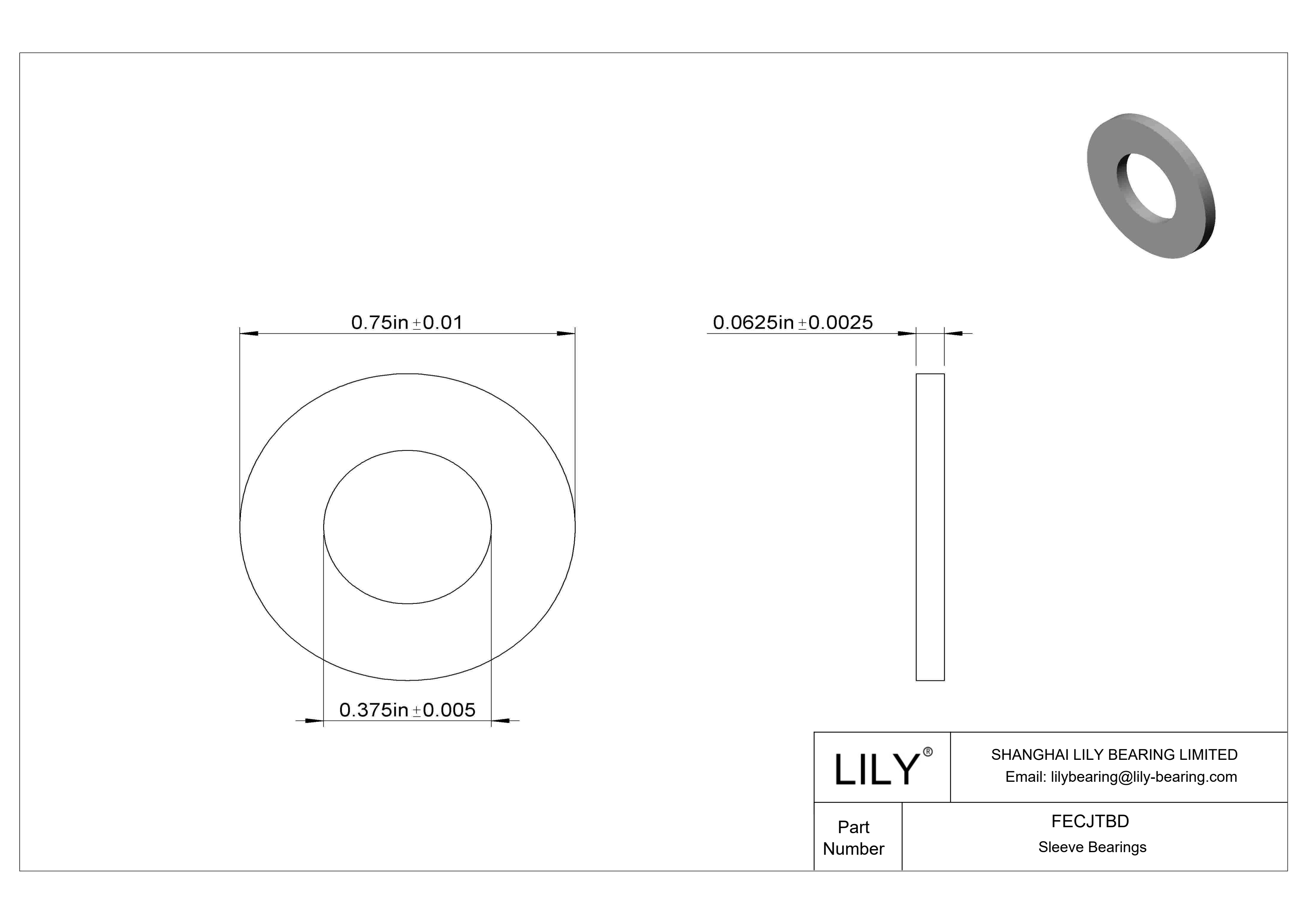 FECJTBD 食品工业油浸推力轴承 cad drawing