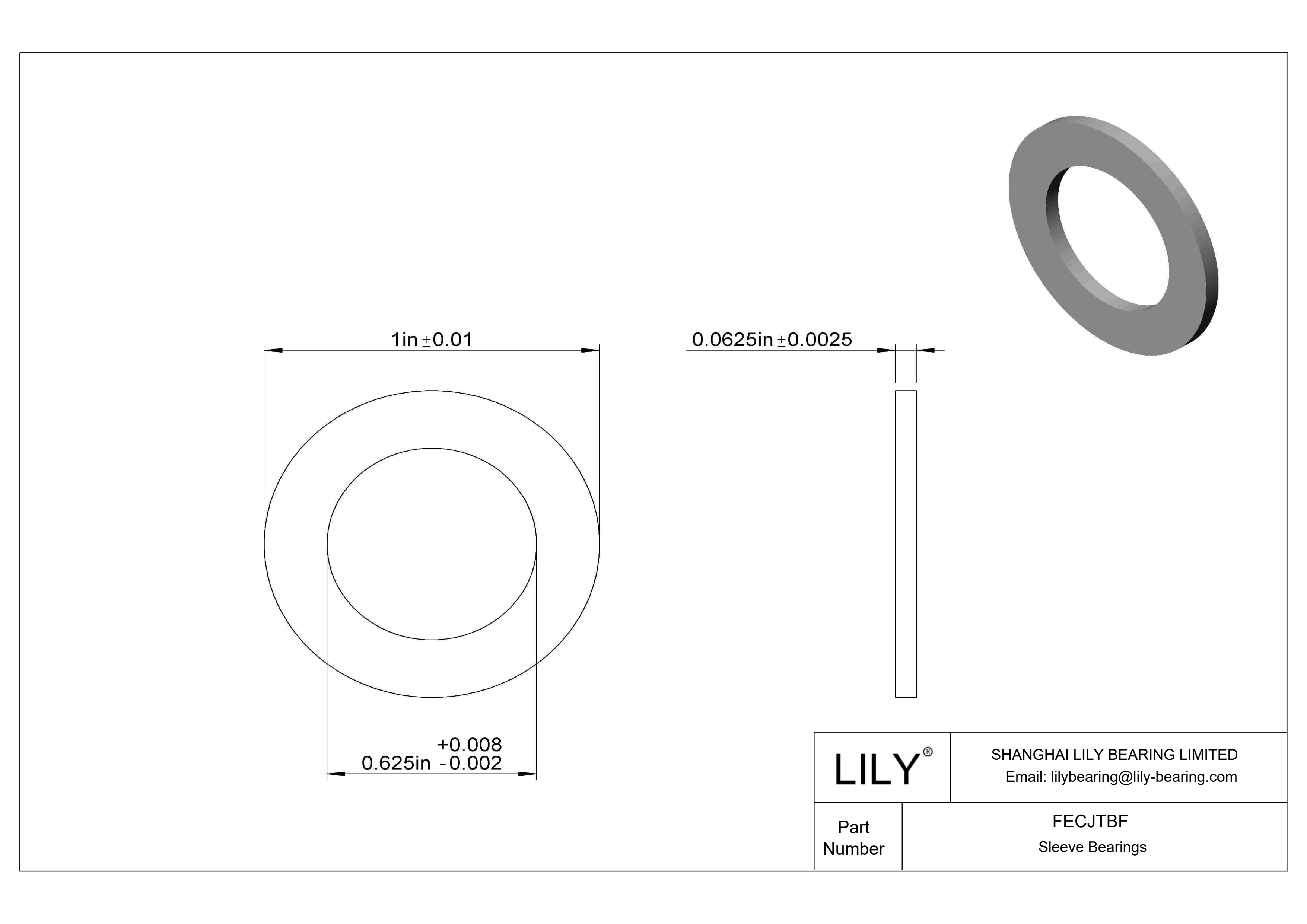 FECJTBF 食品工业油浸推力轴承 cad drawing