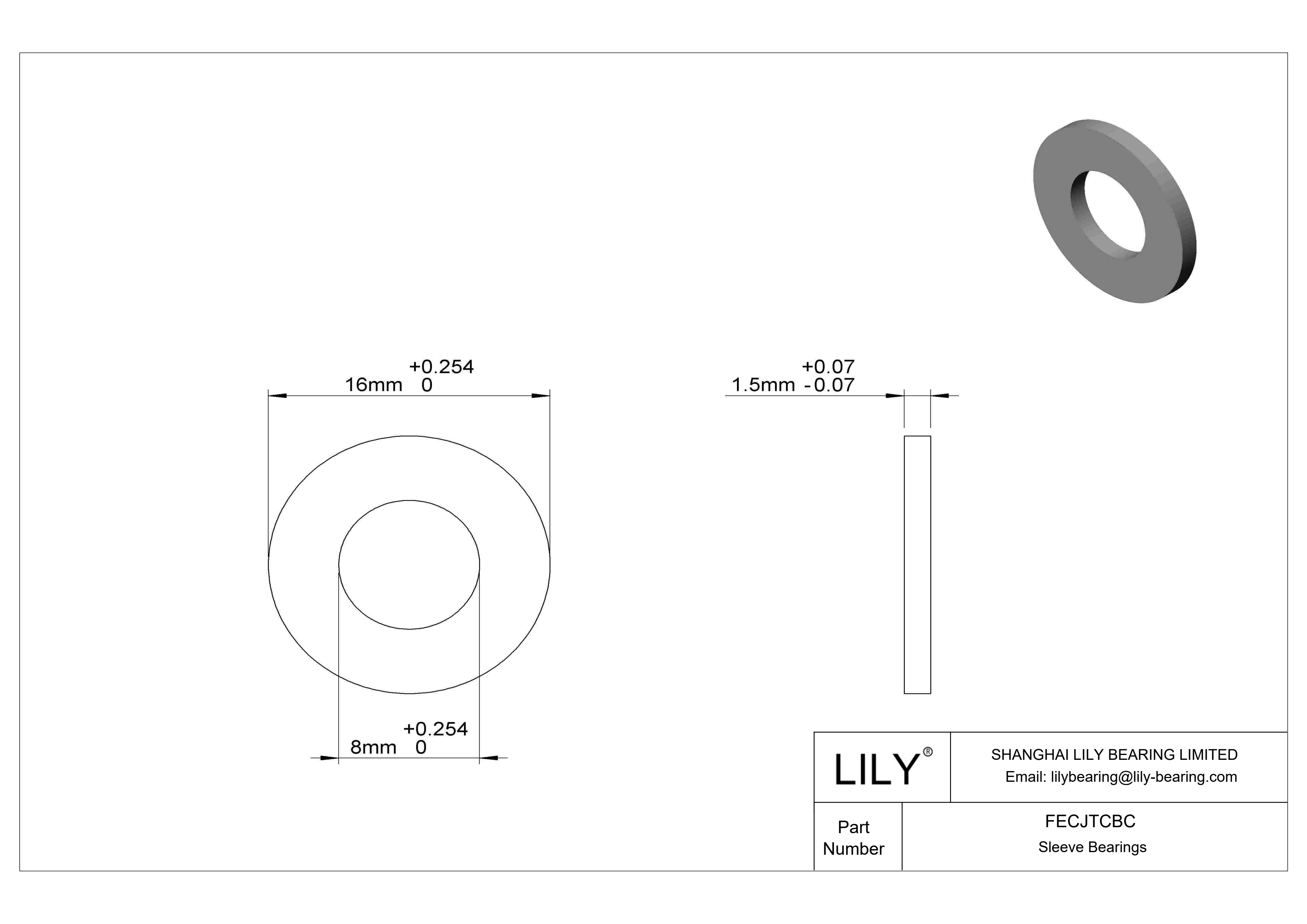 FECJTCBC 食品工业油浸推力轴承 cad drawing