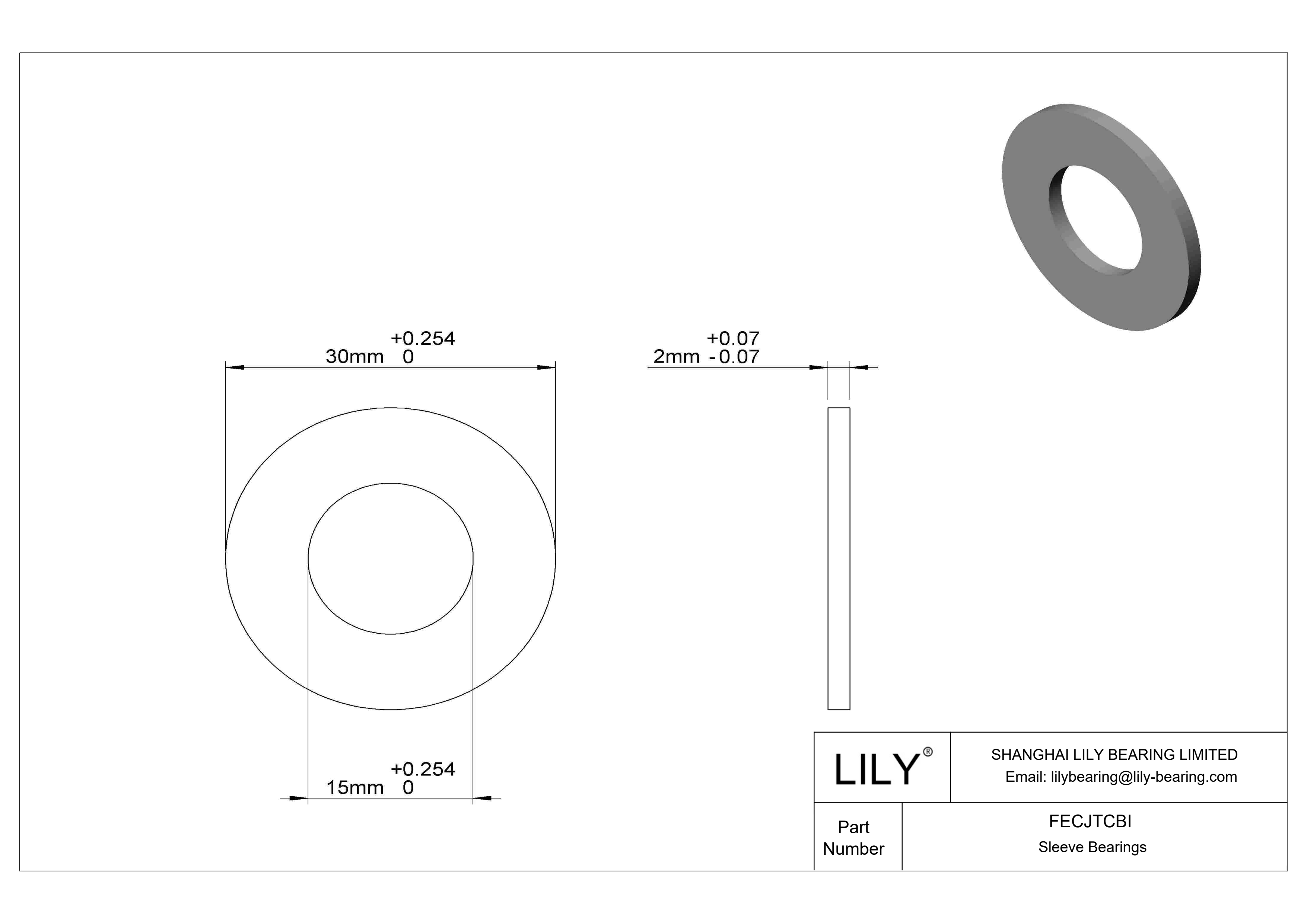 FECJTCBI 食品工业油浸推力轴承 cad drawing