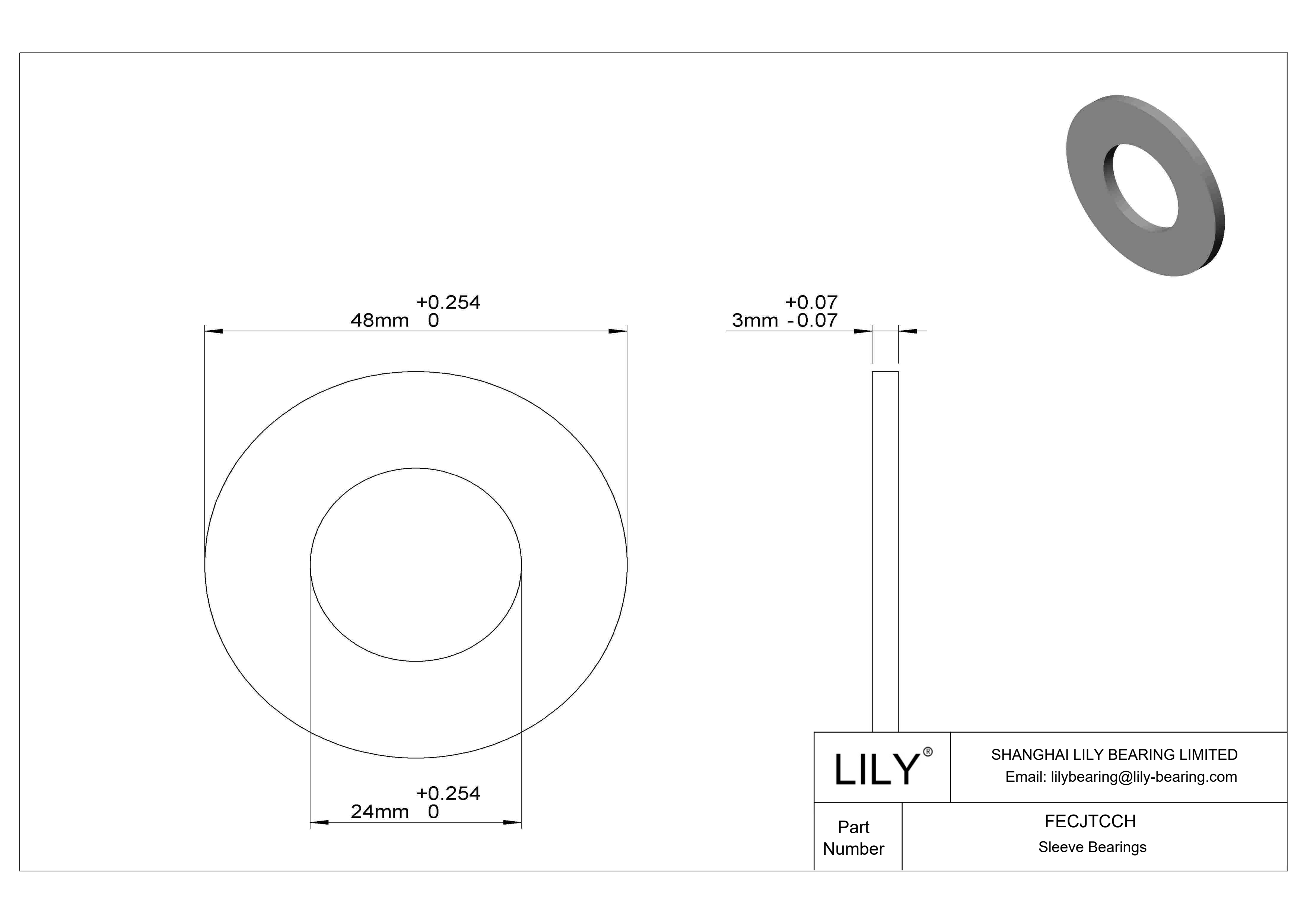 FECJTCCH 食品工业油浸推力轴承 cad drawing