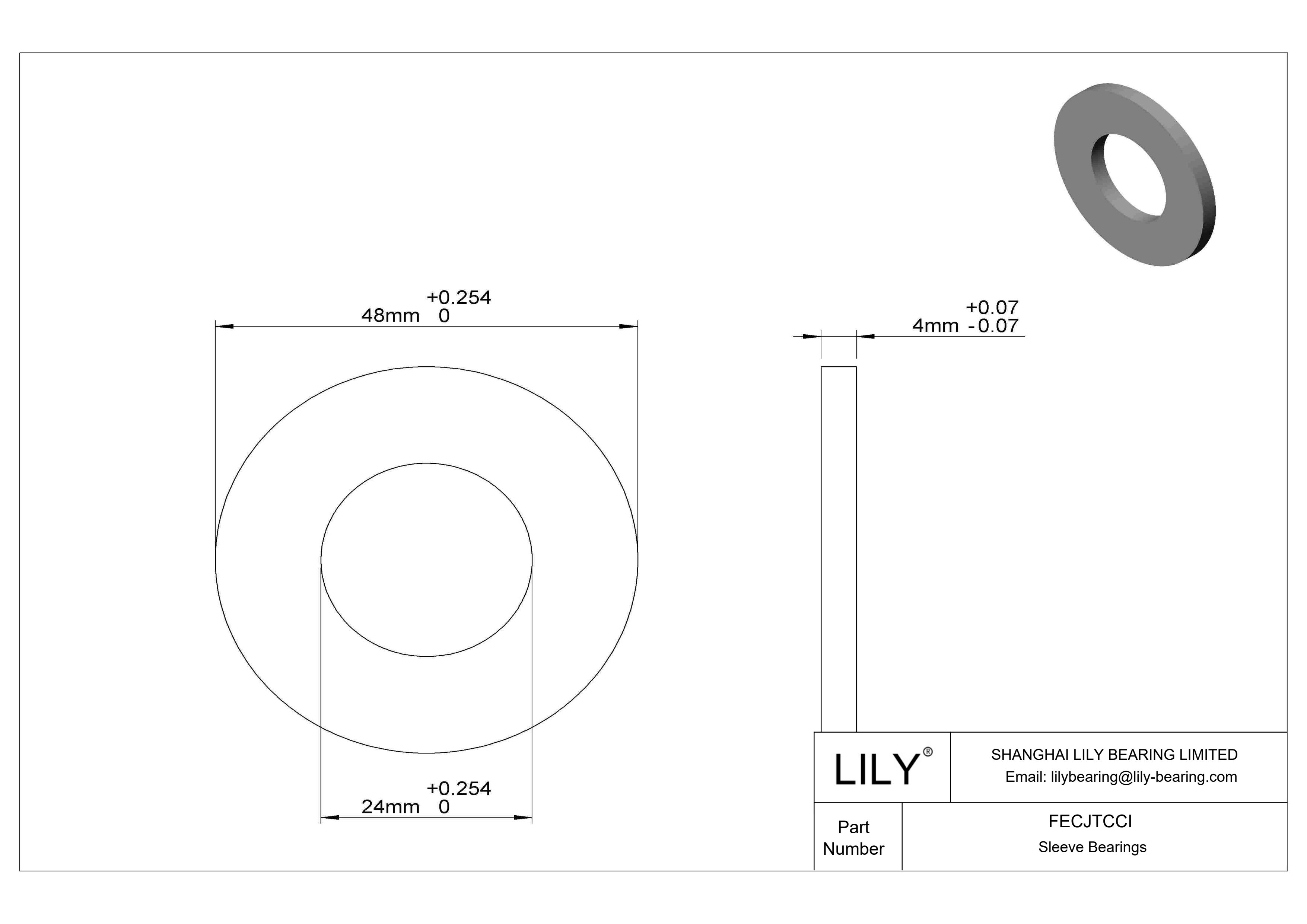 FECJTCCI 食品工业油浸推力轴承 cad drawing