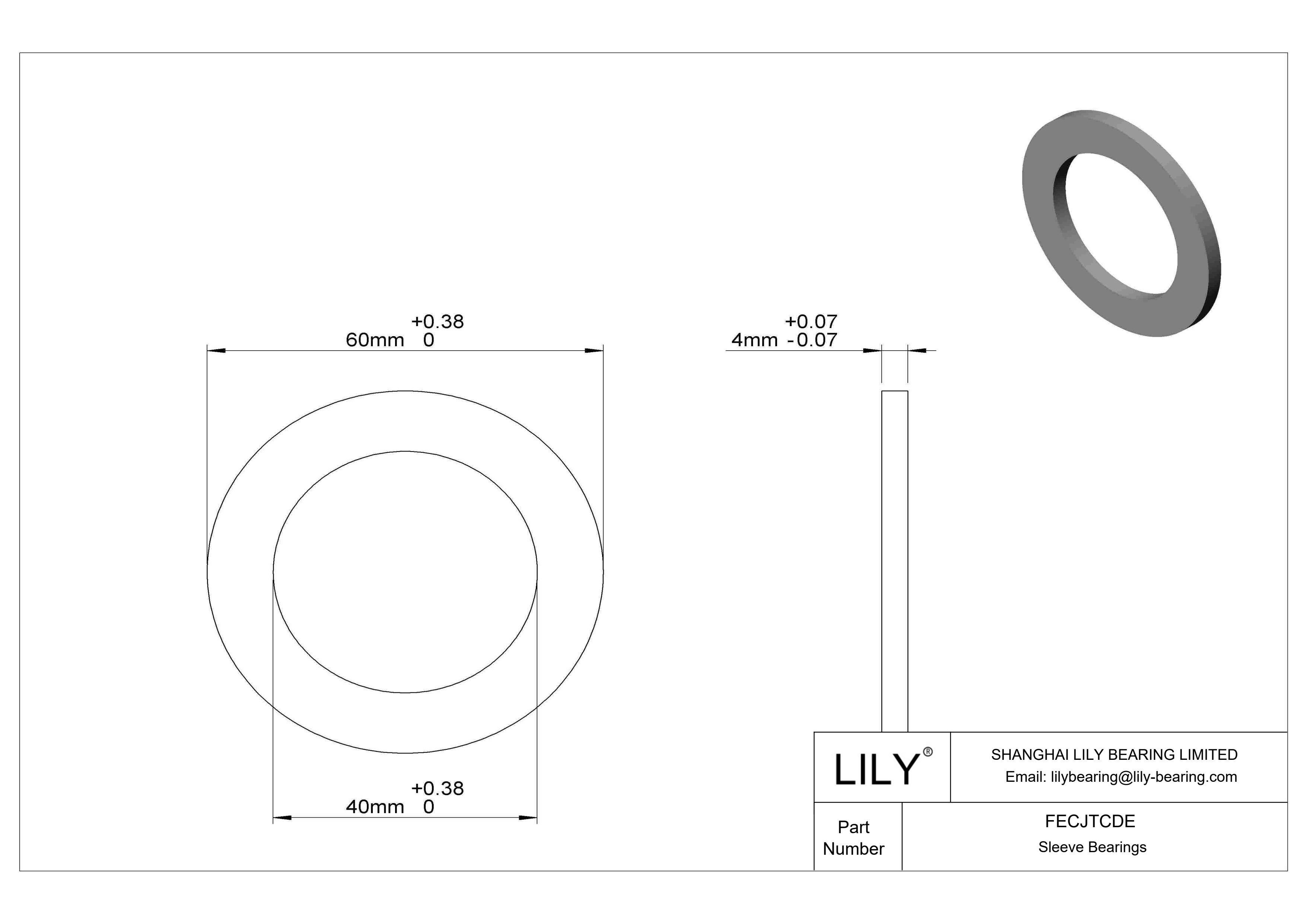 FECJTCDE 食品工业油浸推力轴承 cad drawing