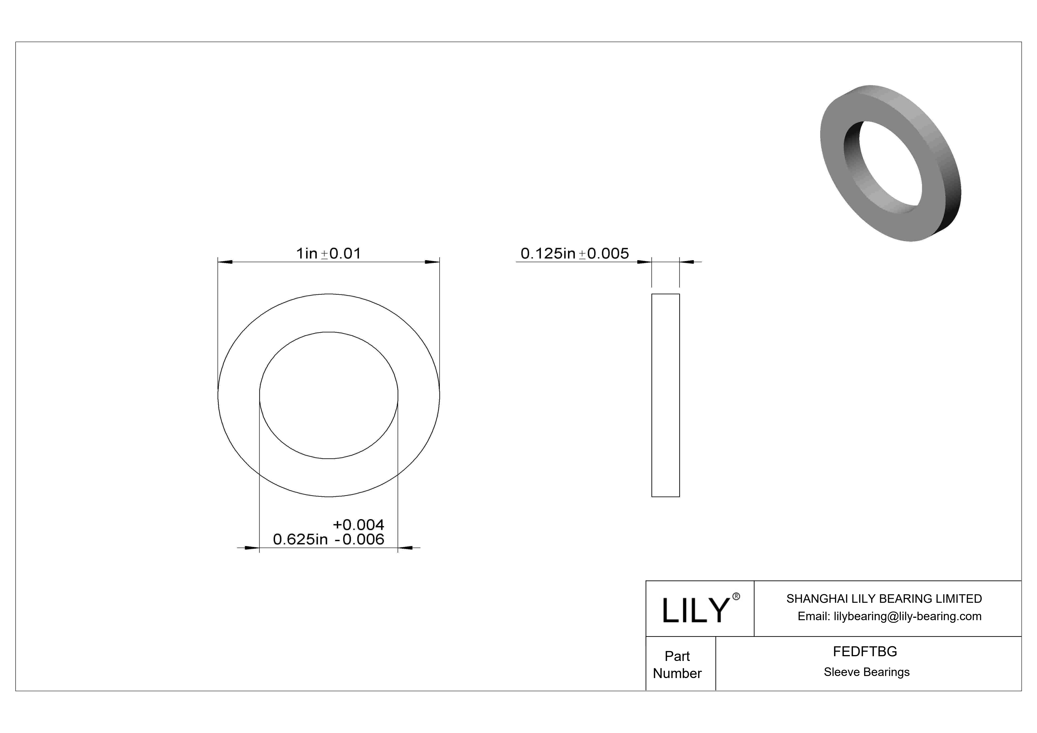 FEDFTBG 高负荷食品工业用油浸式推力轴承 cad drawing