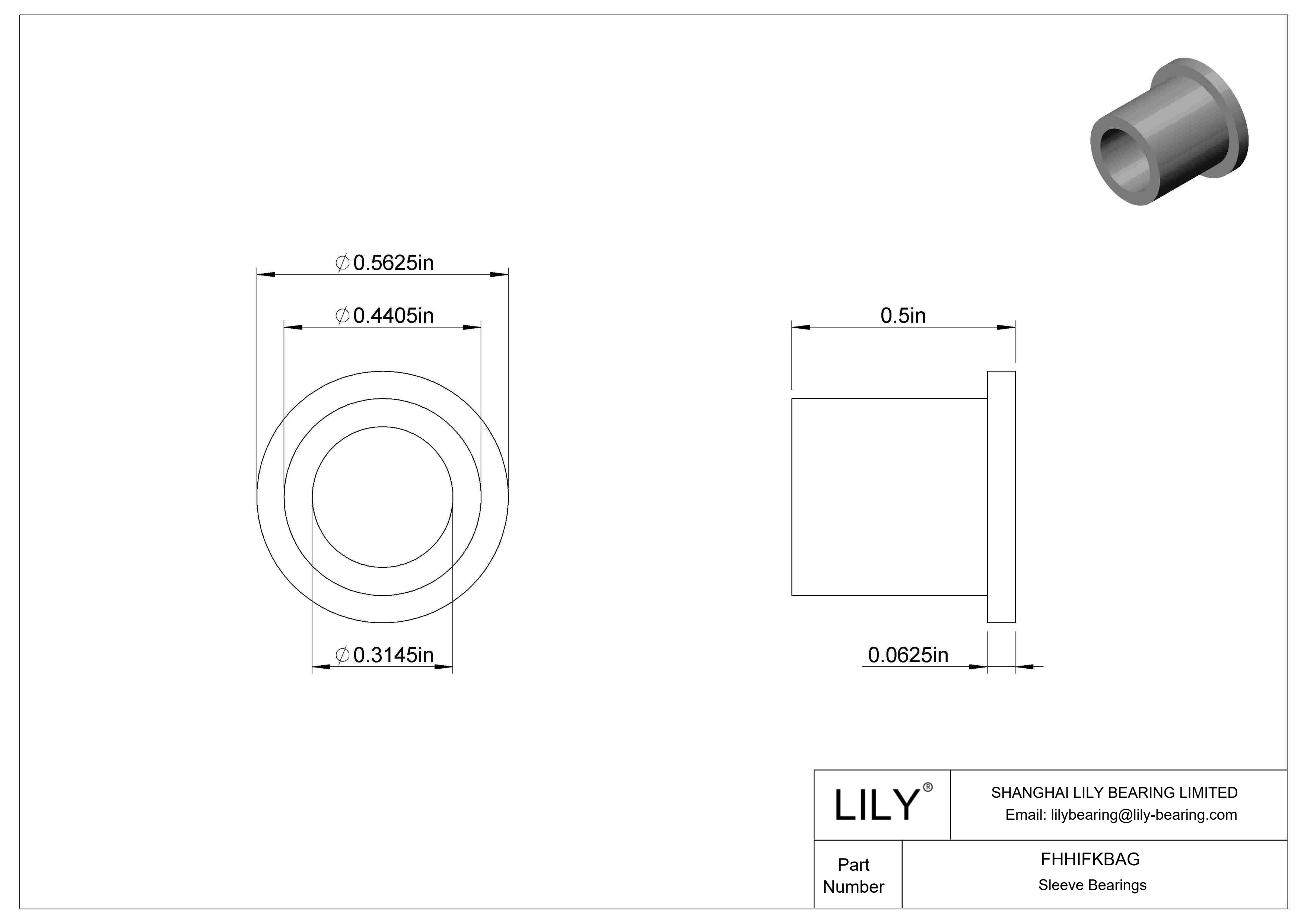 FHHIFKBAG 食品工业干运转法兰滑动轴承 cad drawing