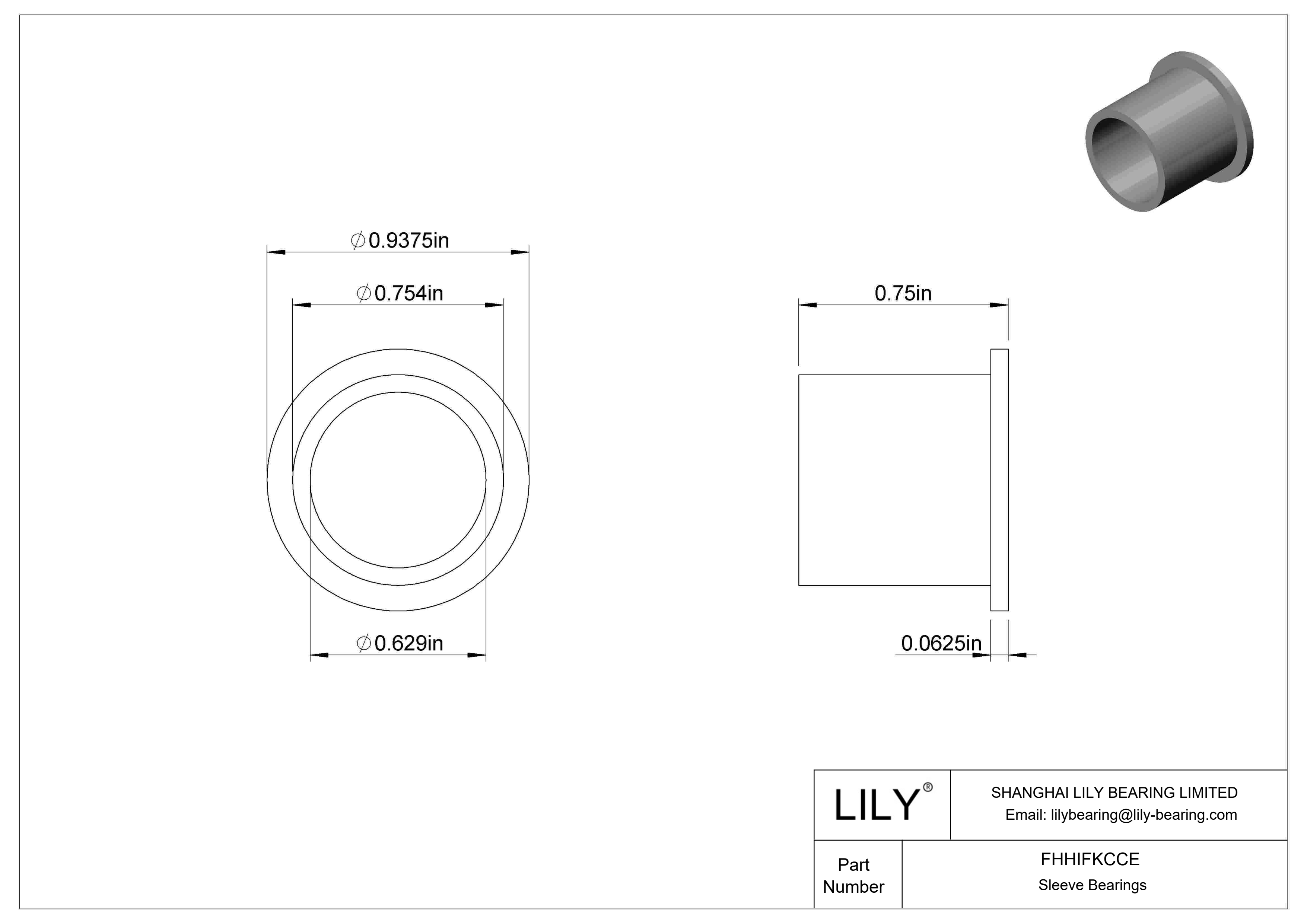 FHHIFKCCE 食品工业干运转法兰滑动轴承 cad drawing