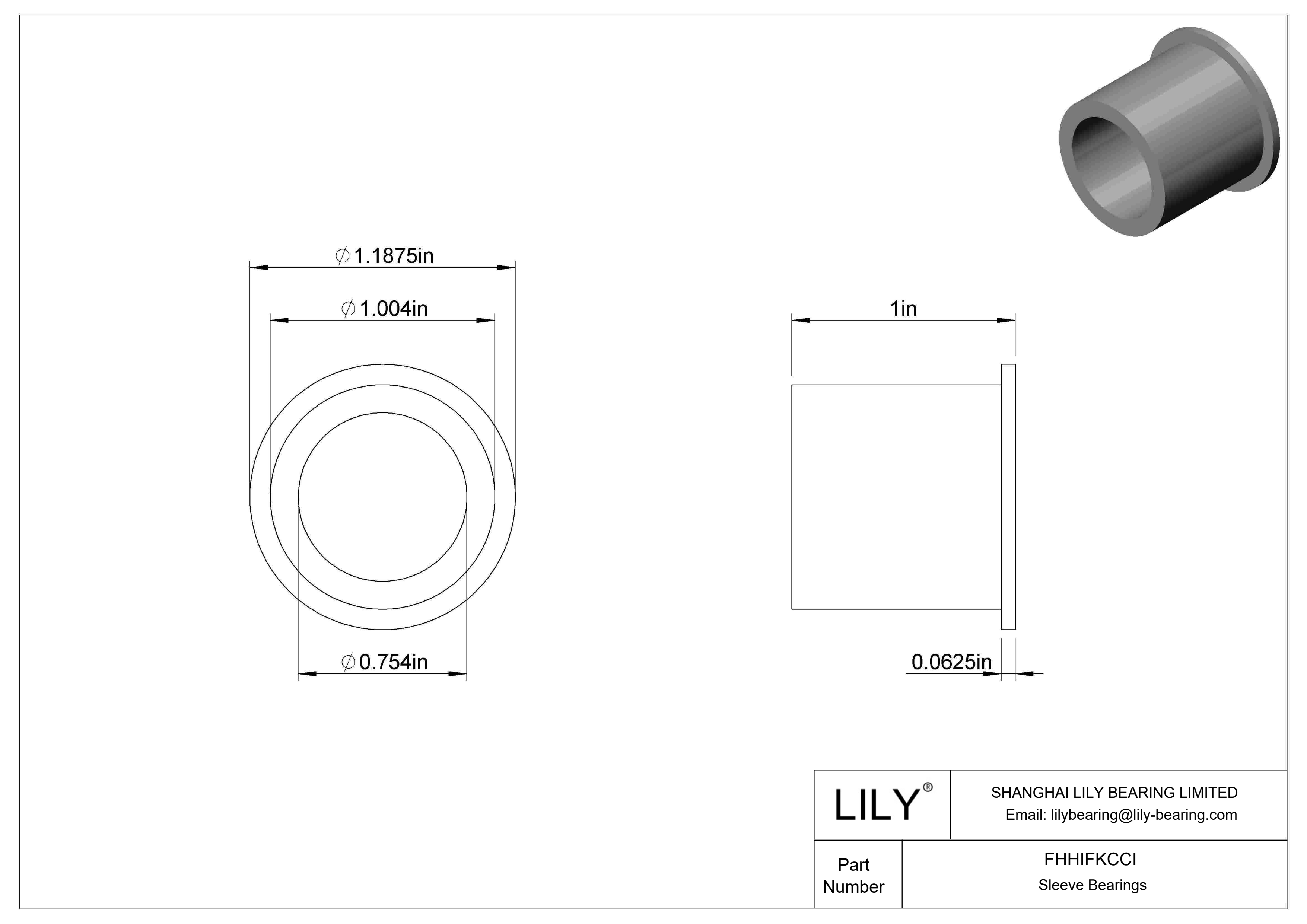 FHHIFKCCI 食品工业干运转法兰滑动轴承 cad drawing