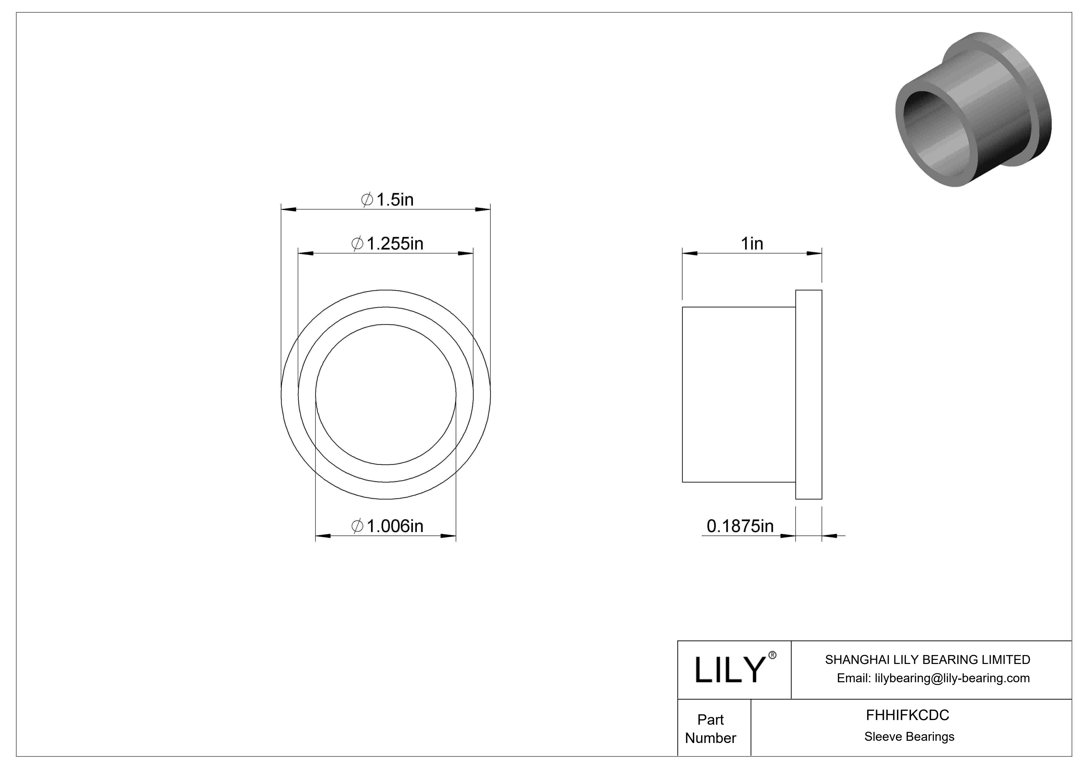 FHHIFKCDC 食品工业干运转法兰滑动轴承 cad drawing