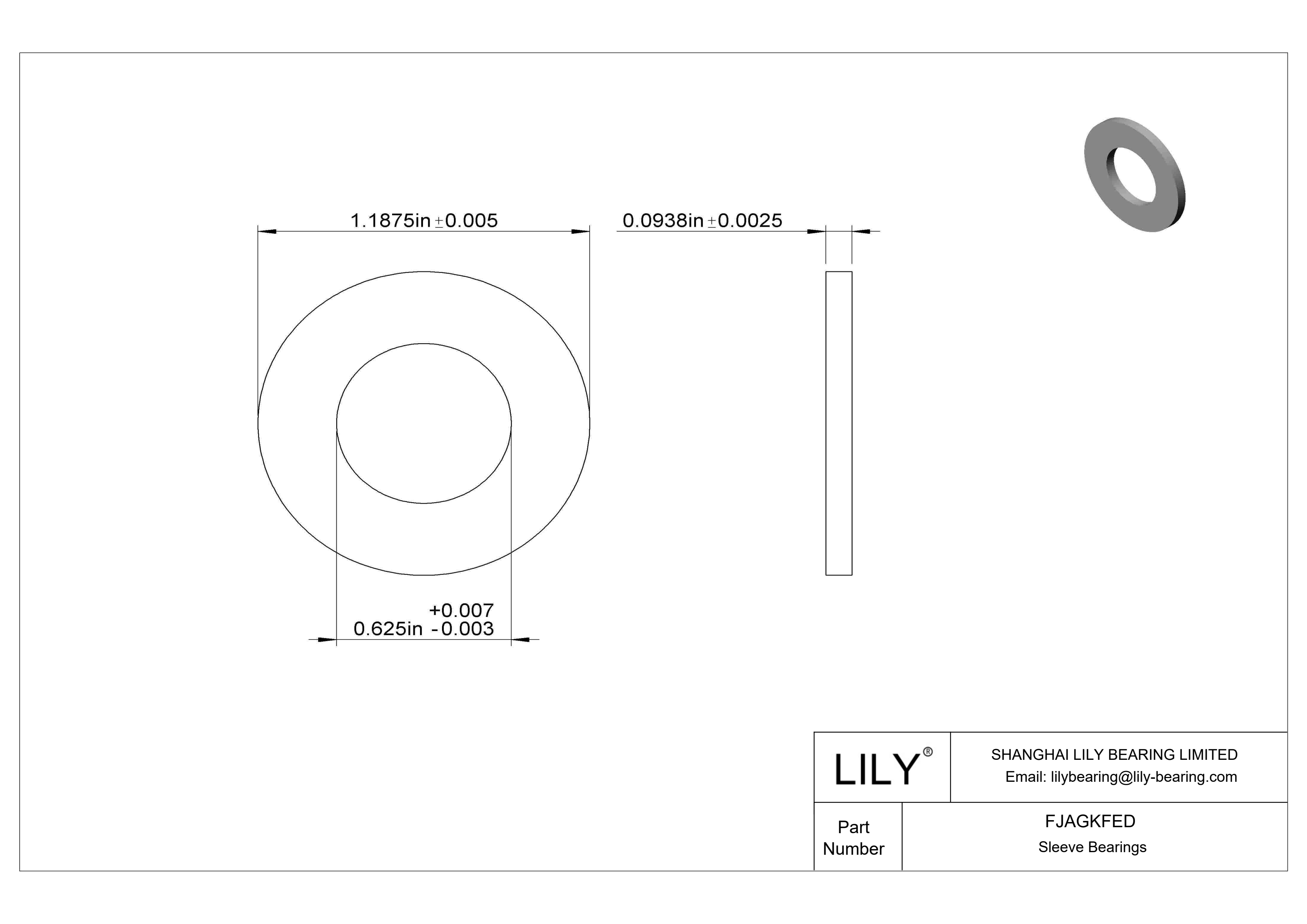 FJAGKFED 油浸推力轴承 cad drawing