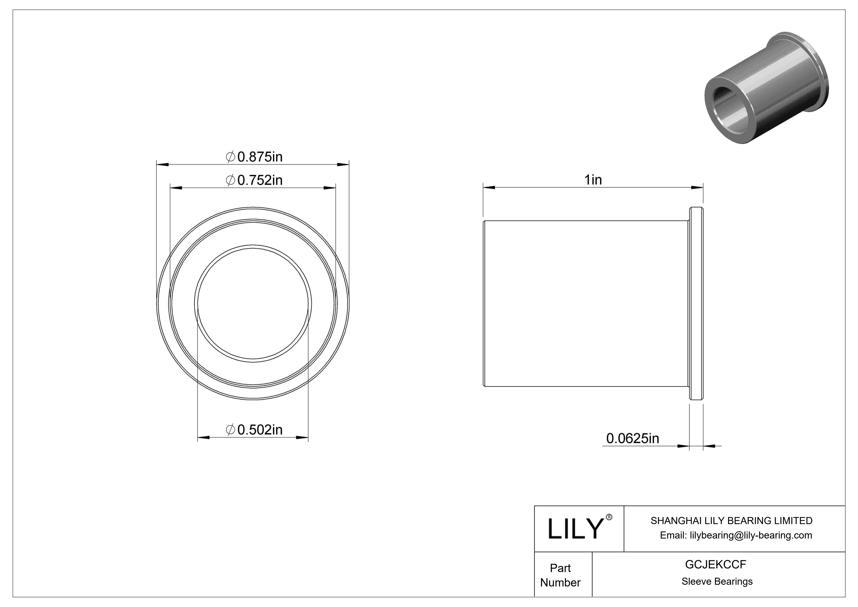 GCJEKCCF 轻载干运转法兰滑动轴承 cad drawing