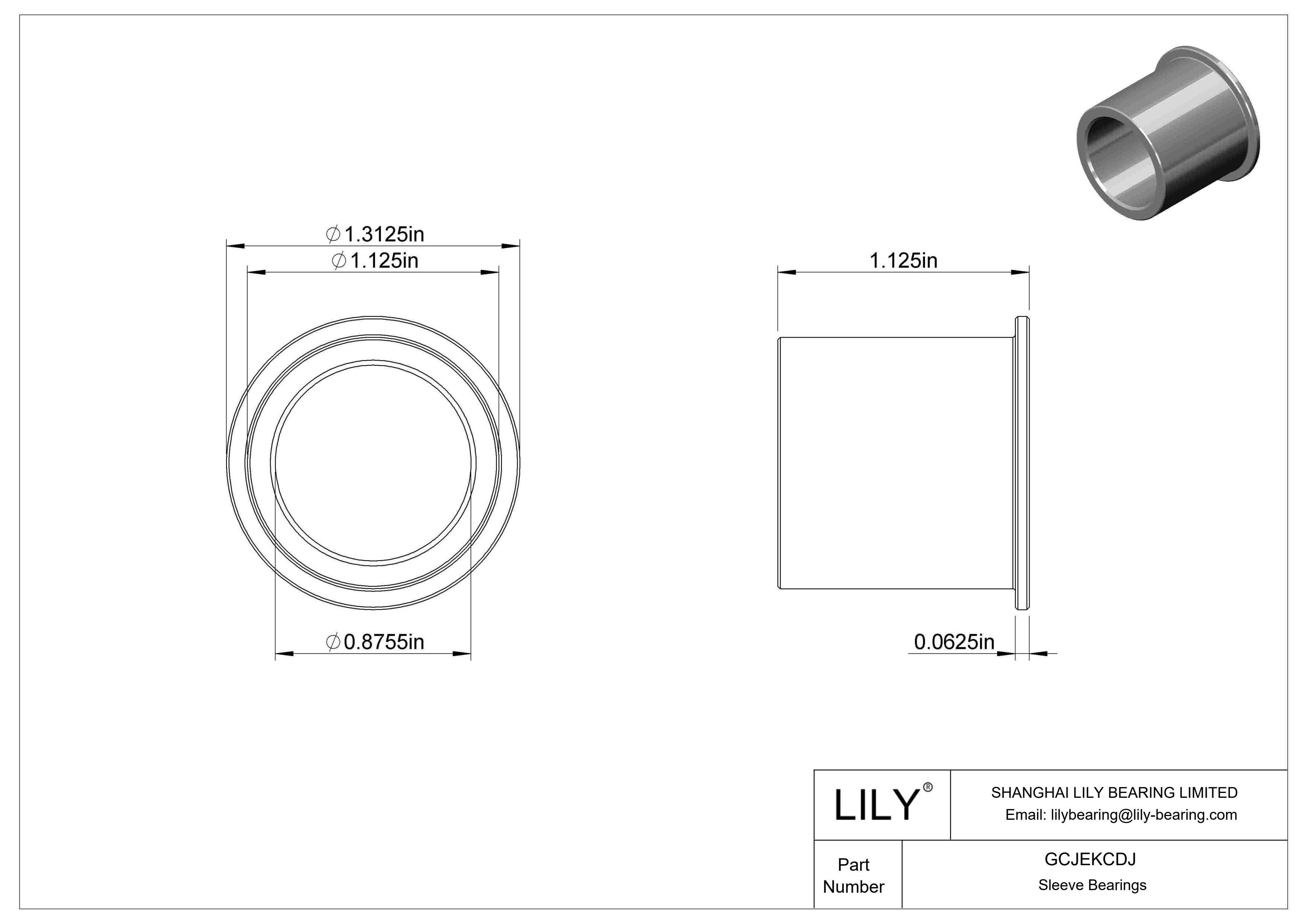 GCJEKCDJ 轻载干运转法兰滑动轴承 cad drawing