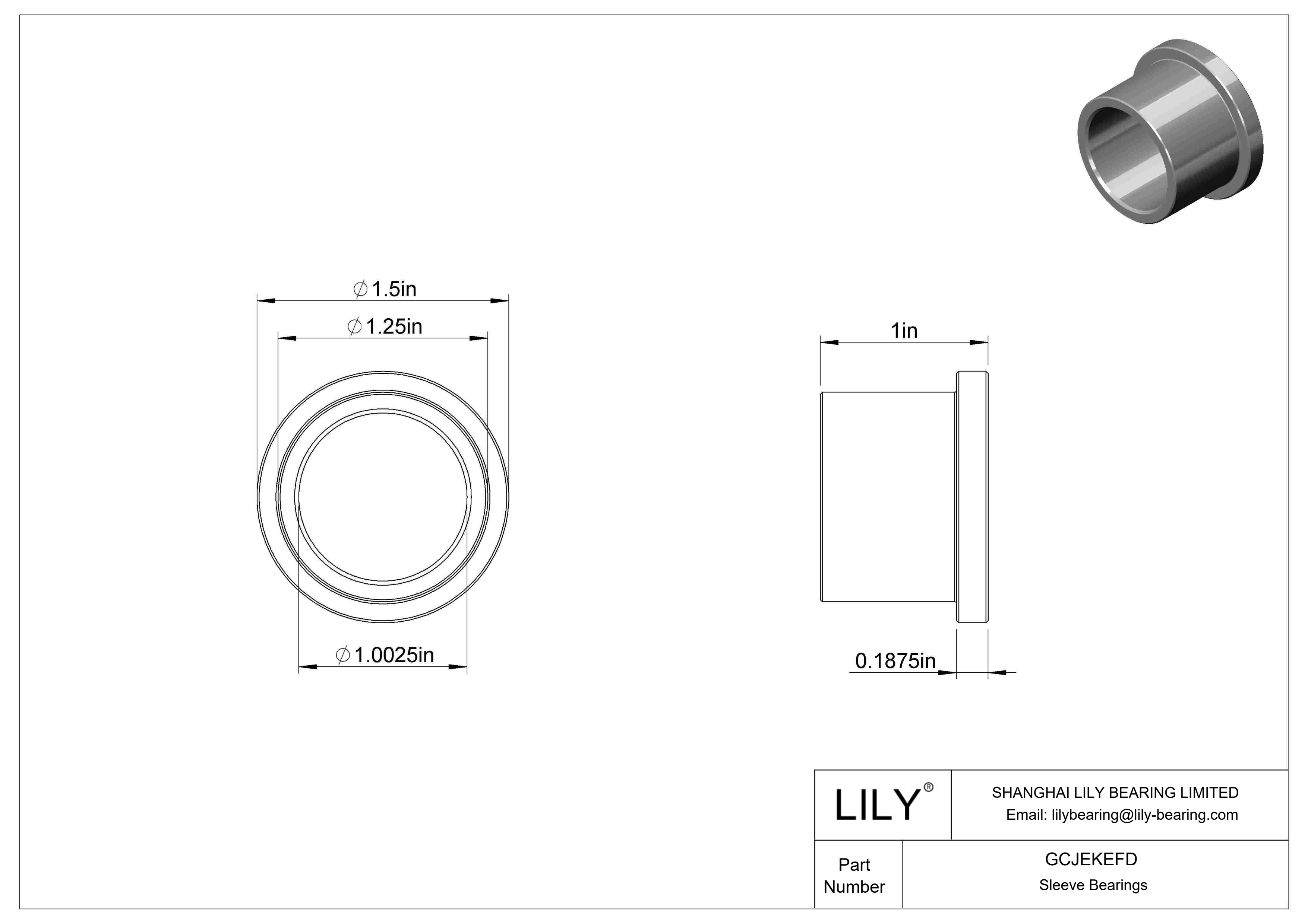 GCJEKEFD 轻载干运转法兰滑动轴承 cad drawing