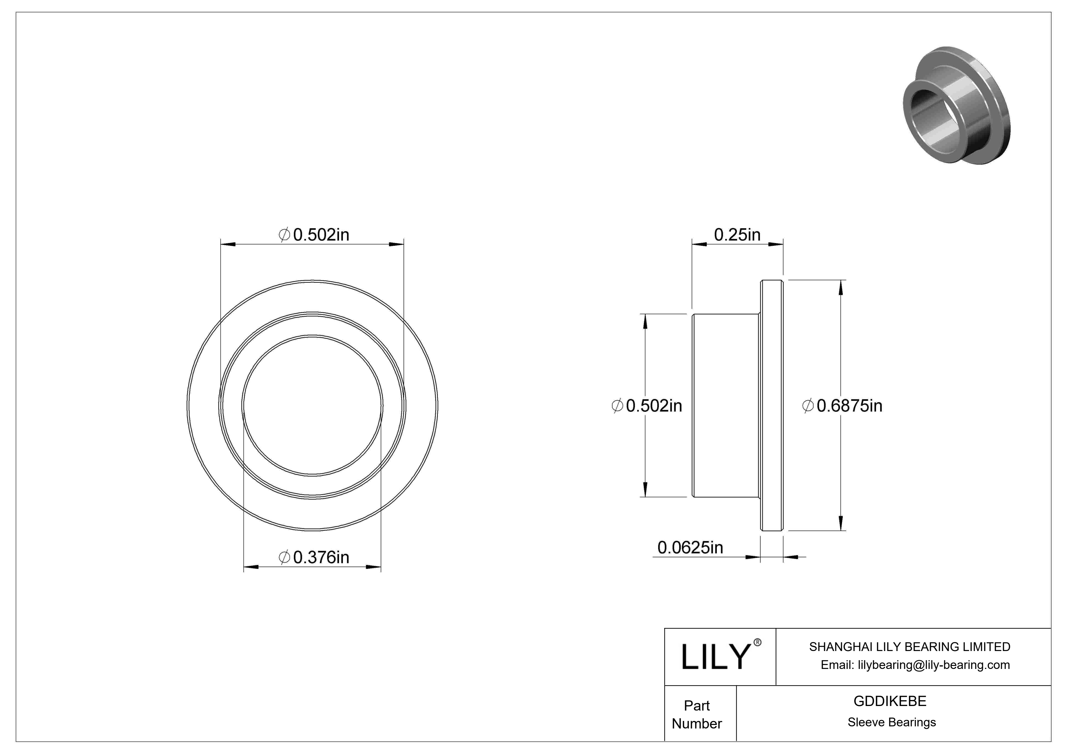 GDDIKEBE 油浸法兰滑动轴承 cad drawing