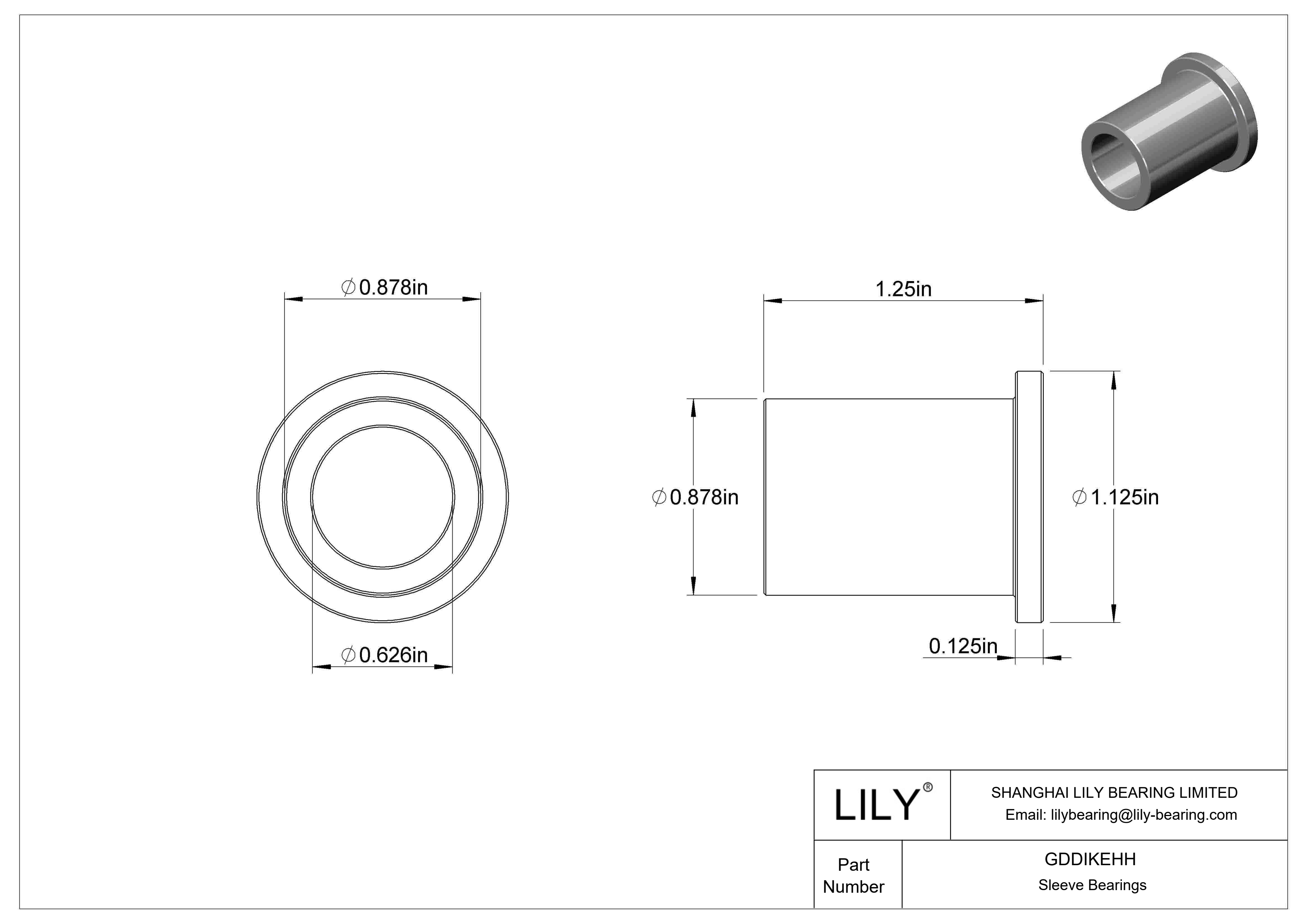 GDDIKEHH 油浸法兰滑动轴承 cad drawing