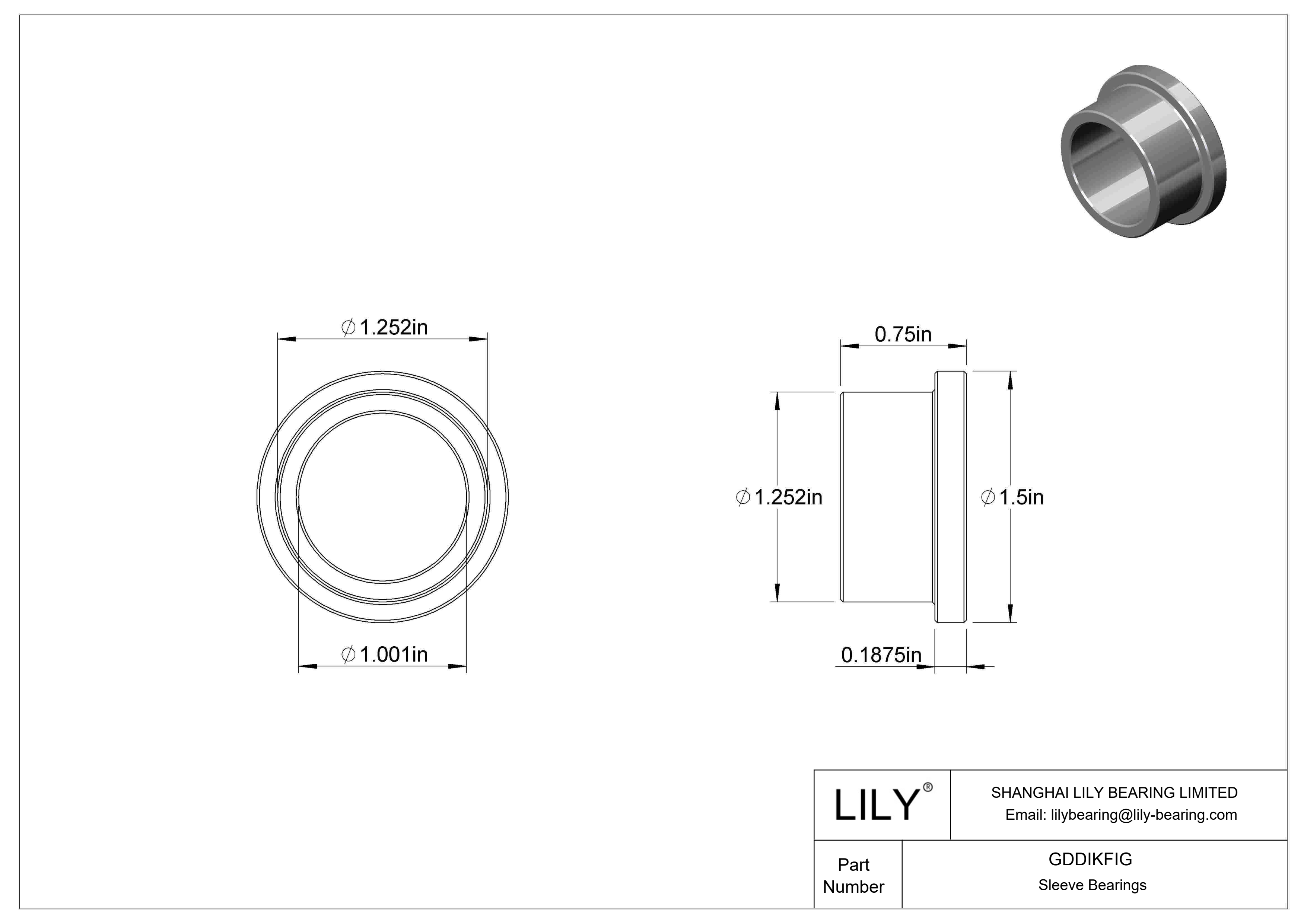 GDDIKFIG 油浸法兰滑动轴承 cad drawing