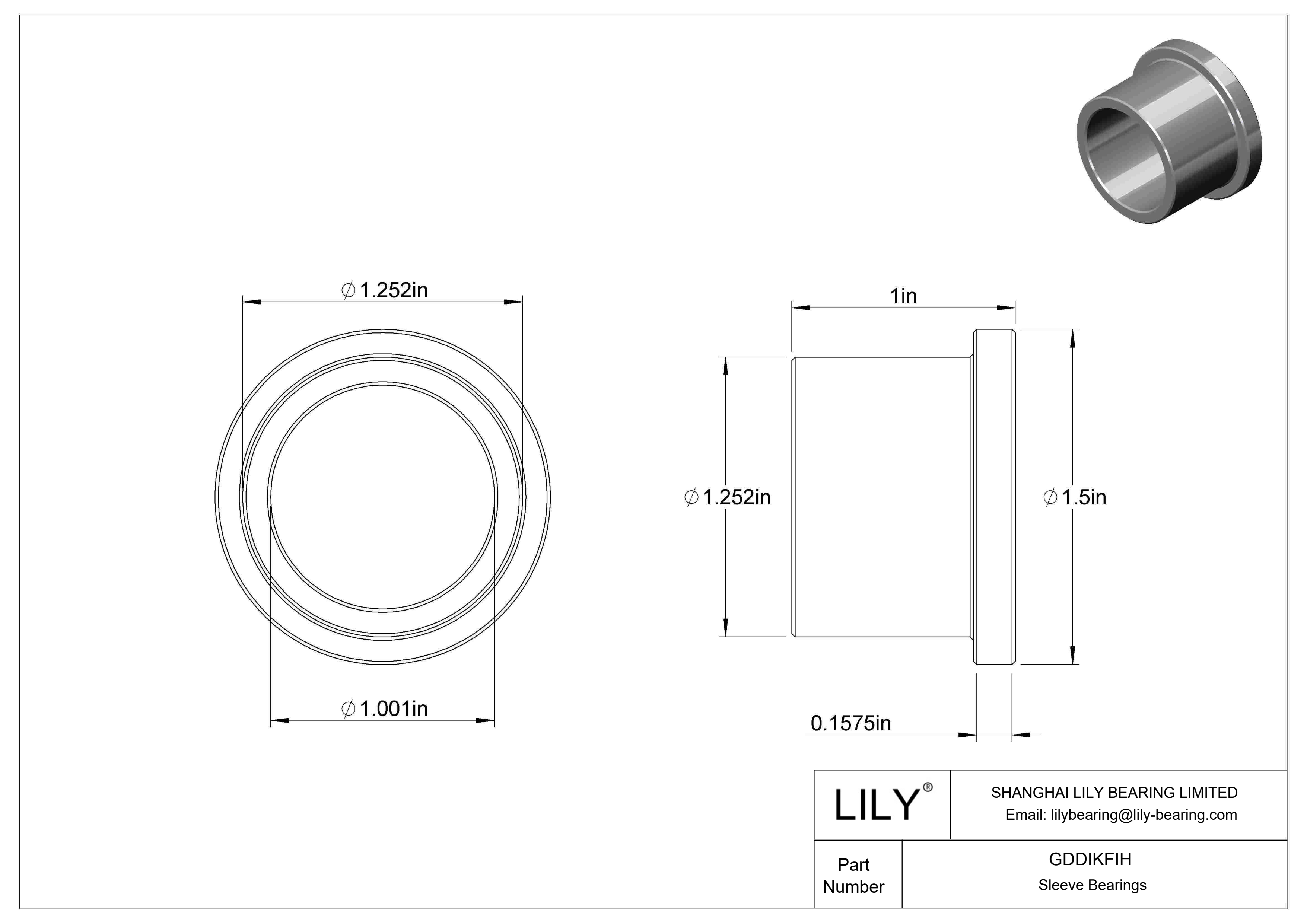 GDDIKFIH 油浸法兰滑动轴承 cad drawing