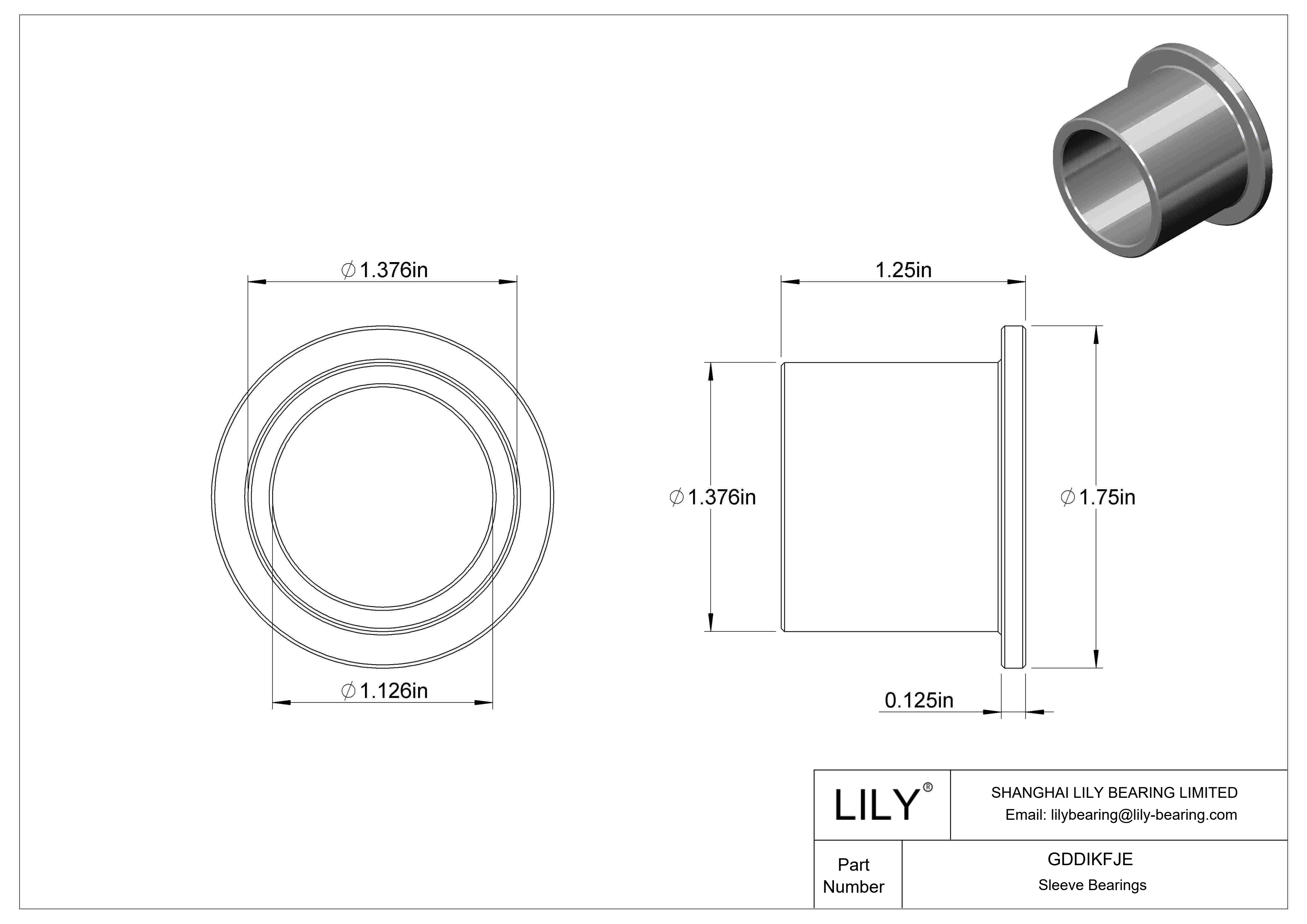 GDDIKFJE 油浸法兰滑动轴承 cad drawing