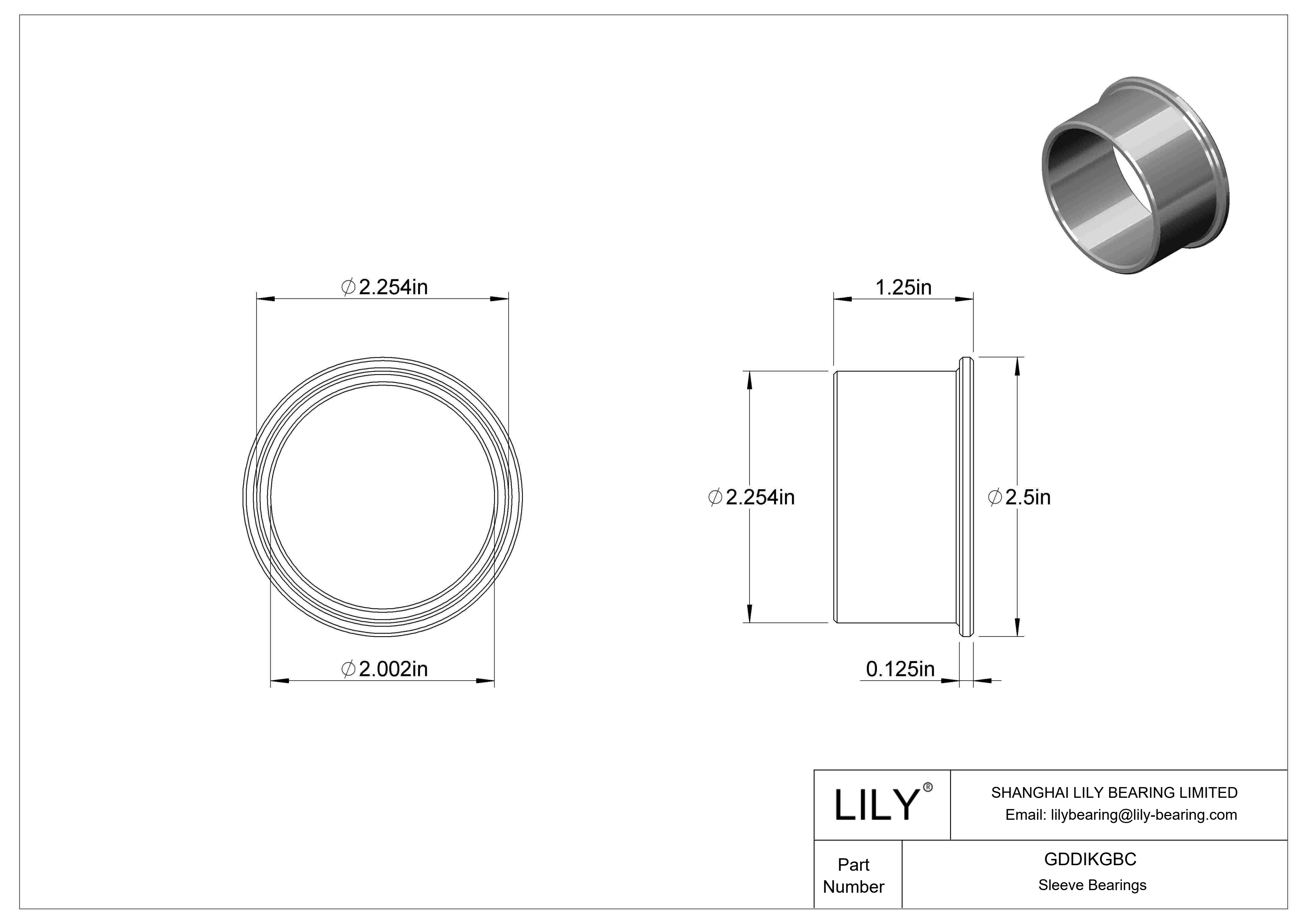 GDDIKGBC 油浸法兰滑动轴承 cad drawing