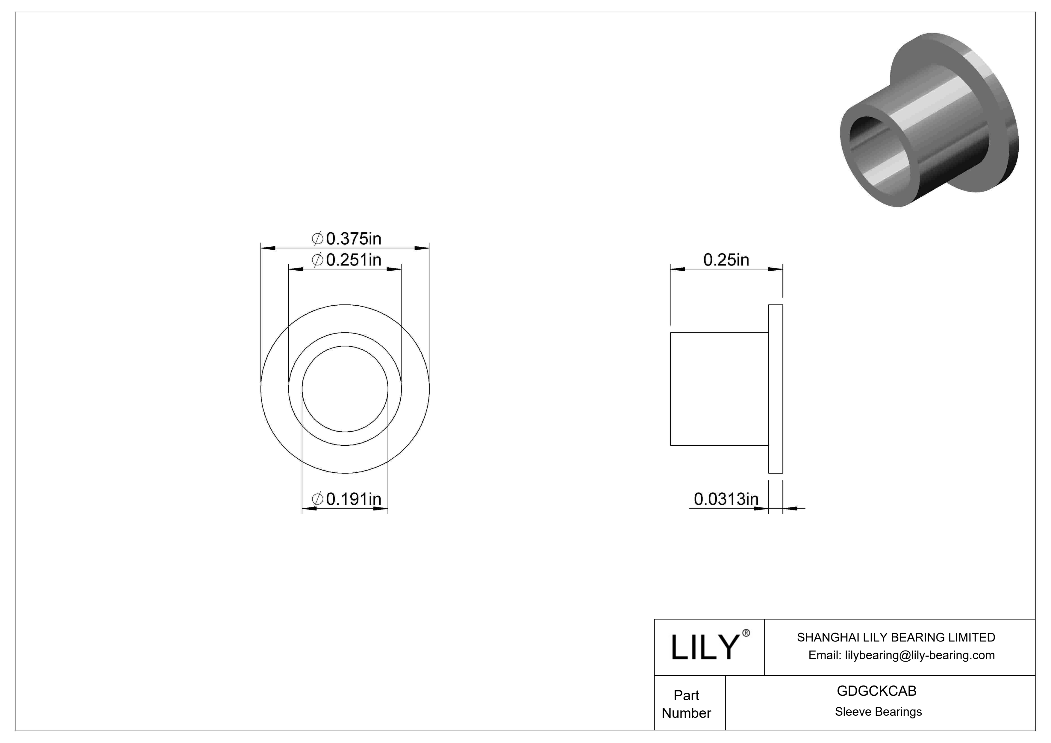 GDGCKCAB 防水干运转法兰滑动轴承 cad drawing