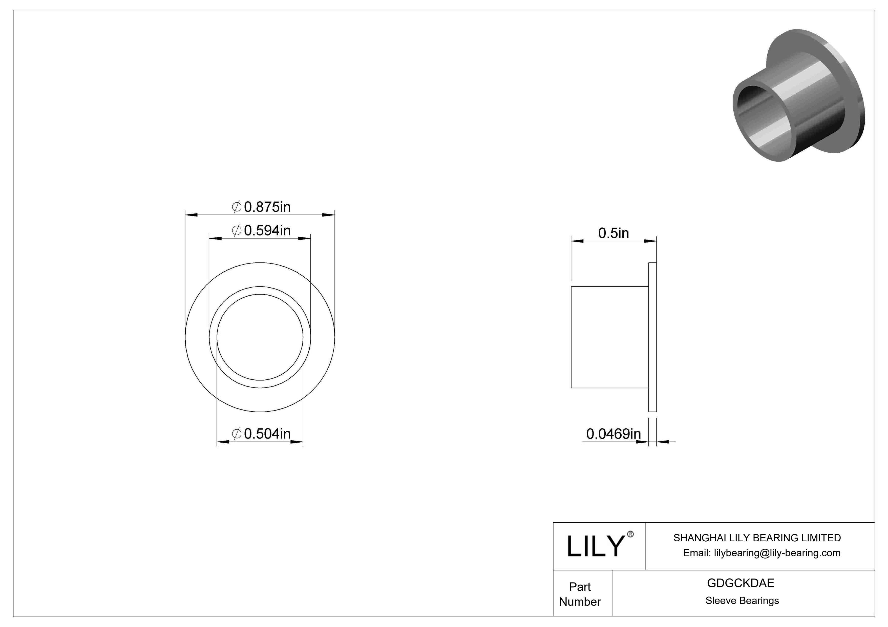 GDGCKDAE 防水干运转法兰滑动轴承 cad drawing