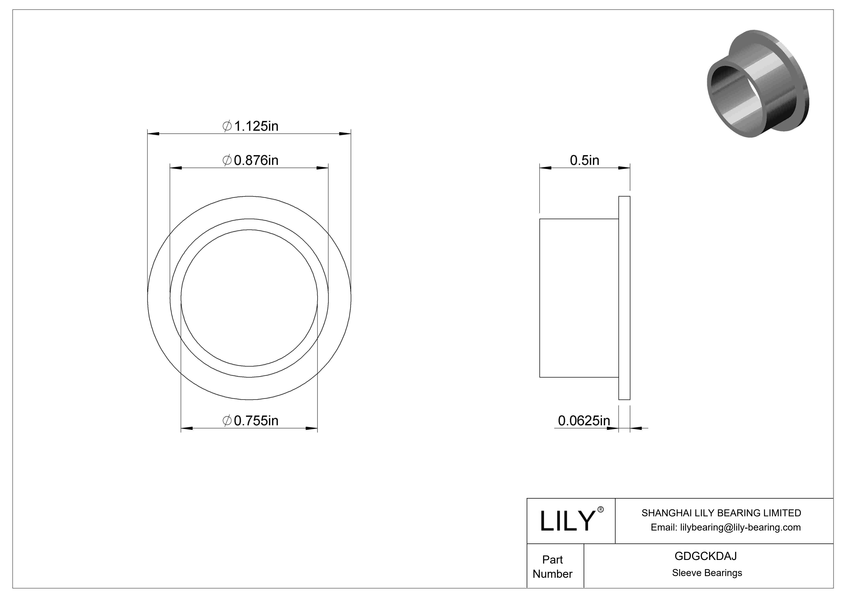 GDGCKDAJ 防水干运转法兰滑动轴承 cad drawing