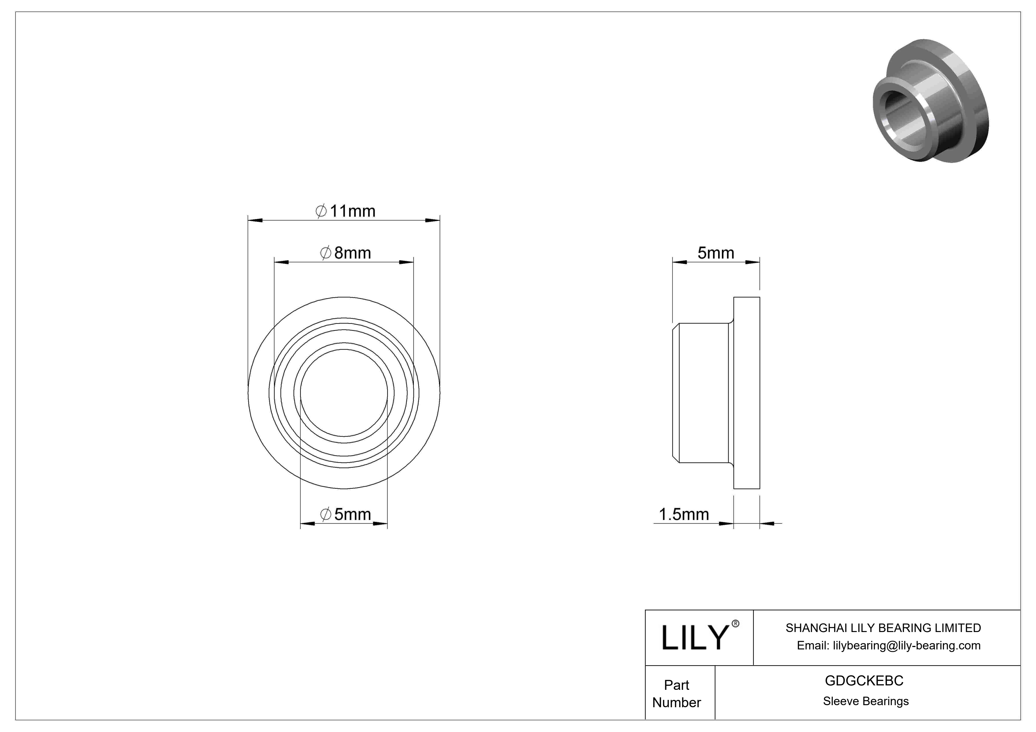 GDGCKEBC 防水干运转法兰滑动轴承 cad drawing