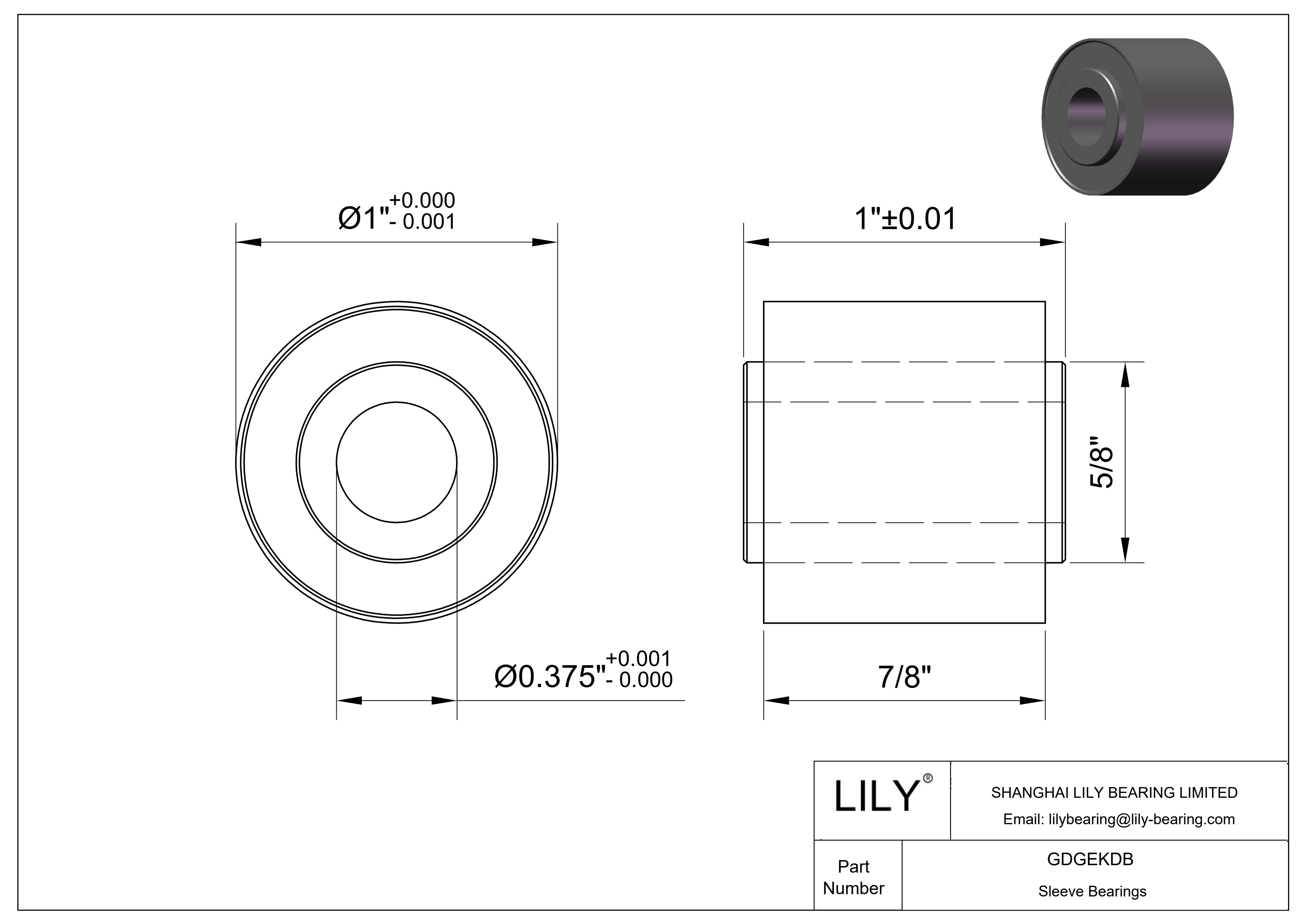 GDGEKDB Cojinetes de manguito lubricados con amortiguación de vibraciones cad drawing