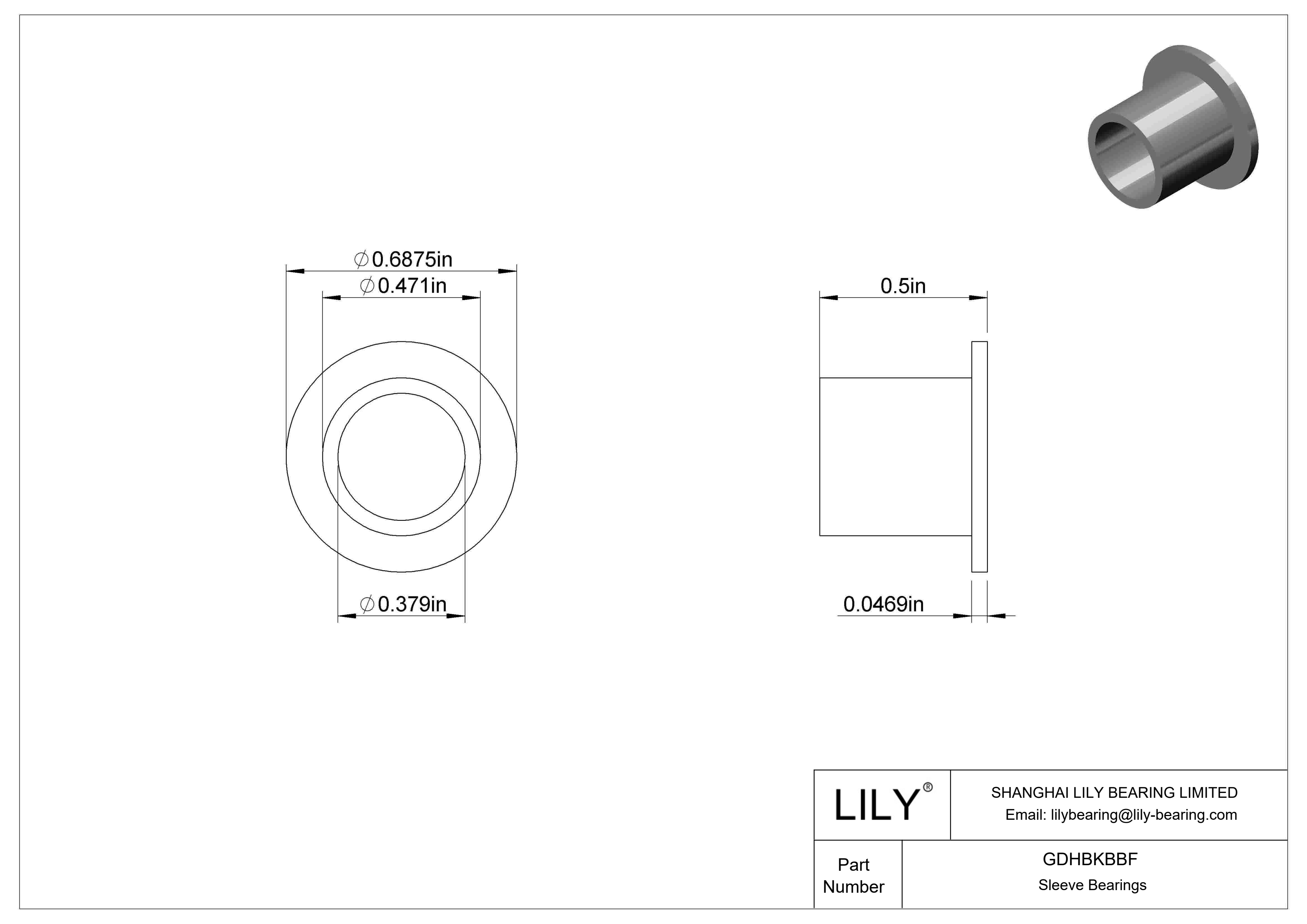 GDHBKBBF 食品工业干运转法兰滑动轴承 cad drawing