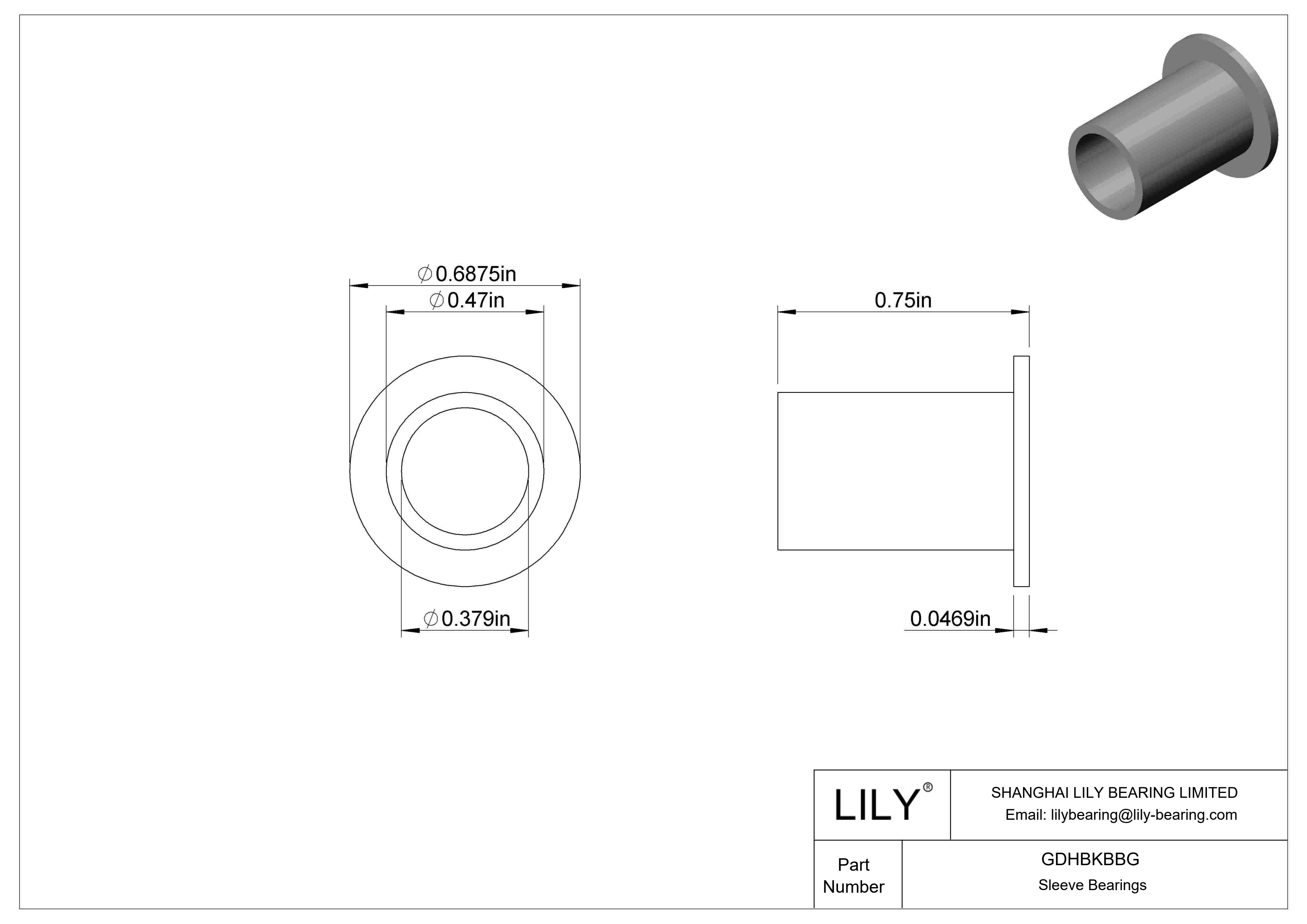 GDHBKBBG 食品工业干运转法兰滑动轴承 cad drawing