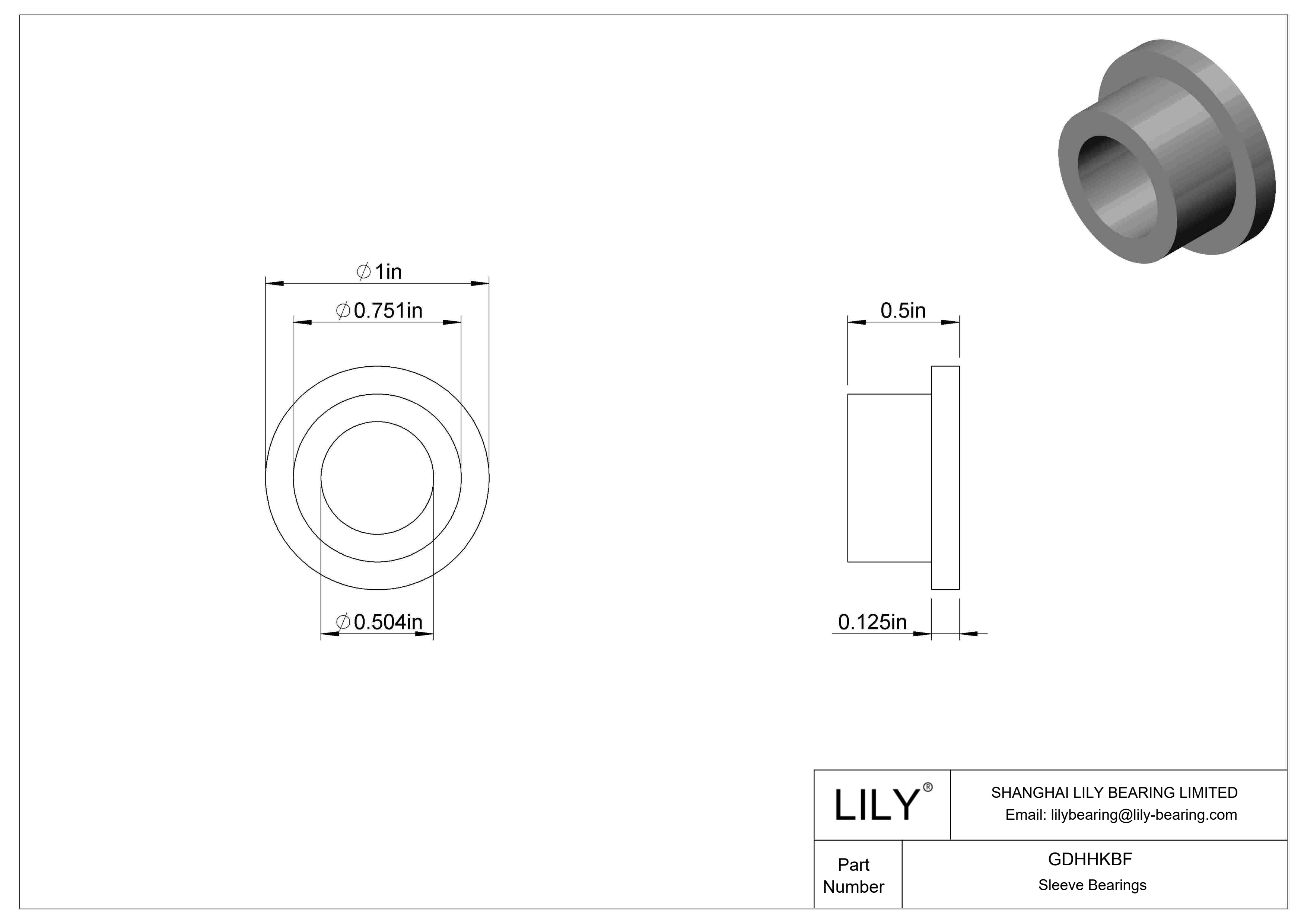 GDHHKBF 超低摩擦干运转法兰滑动轴承 cad drawing