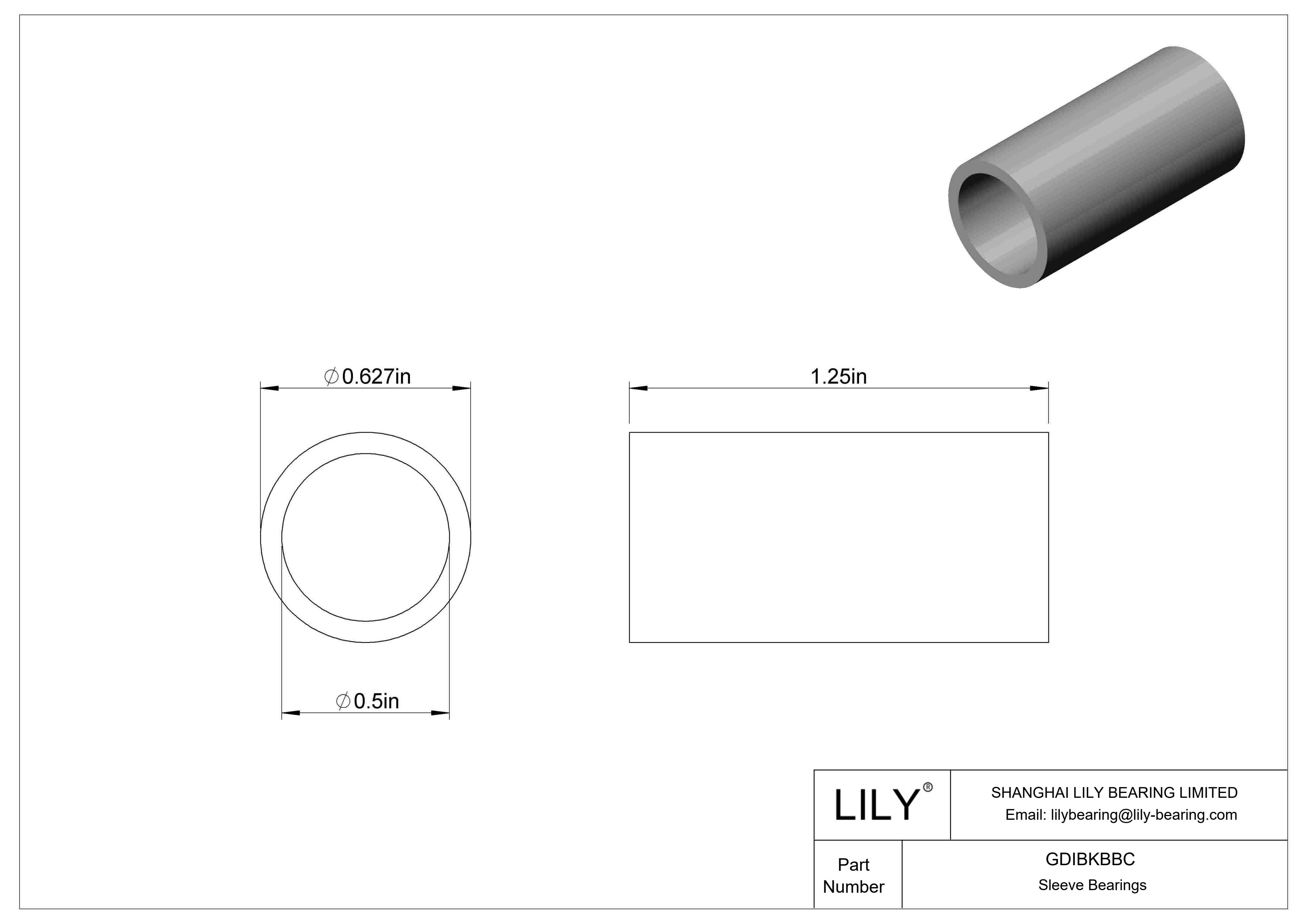 GDIBKBBC 多用途套筒轴承 cad drawing