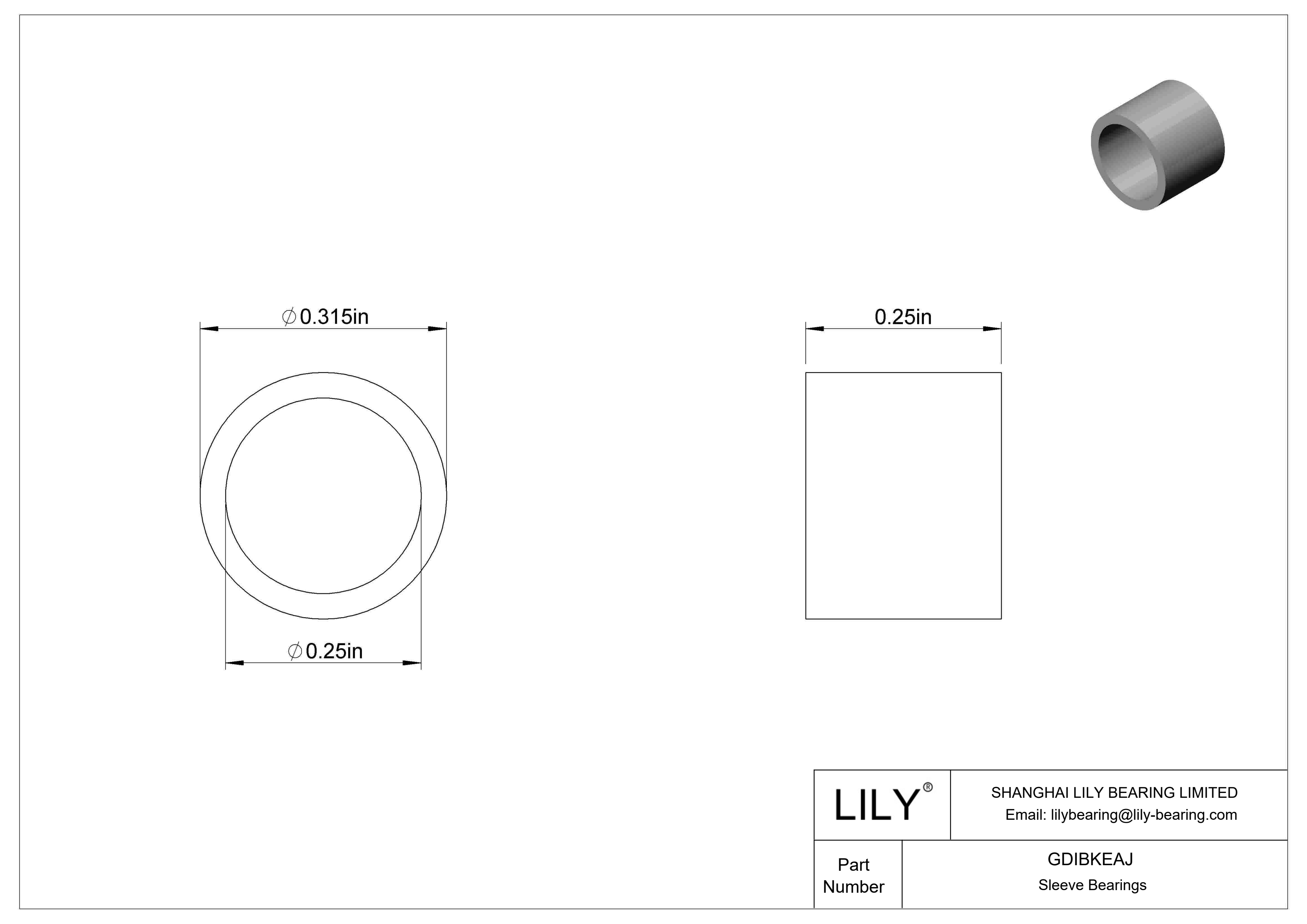 GDIBKEAJ 多用途套筒轴承 cad drawing