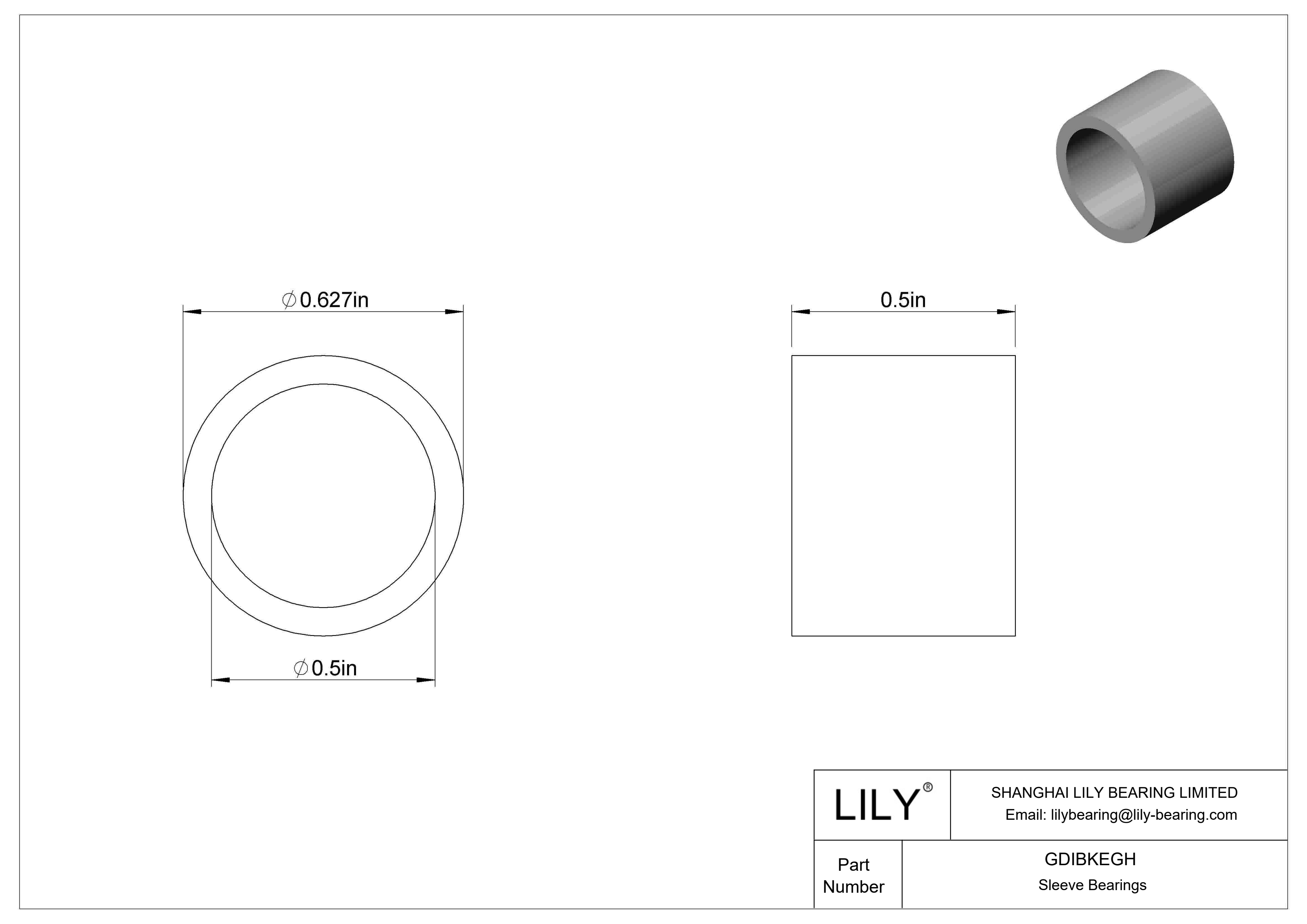 GDIBKEGH 多用途套筒轴承 cad drawing