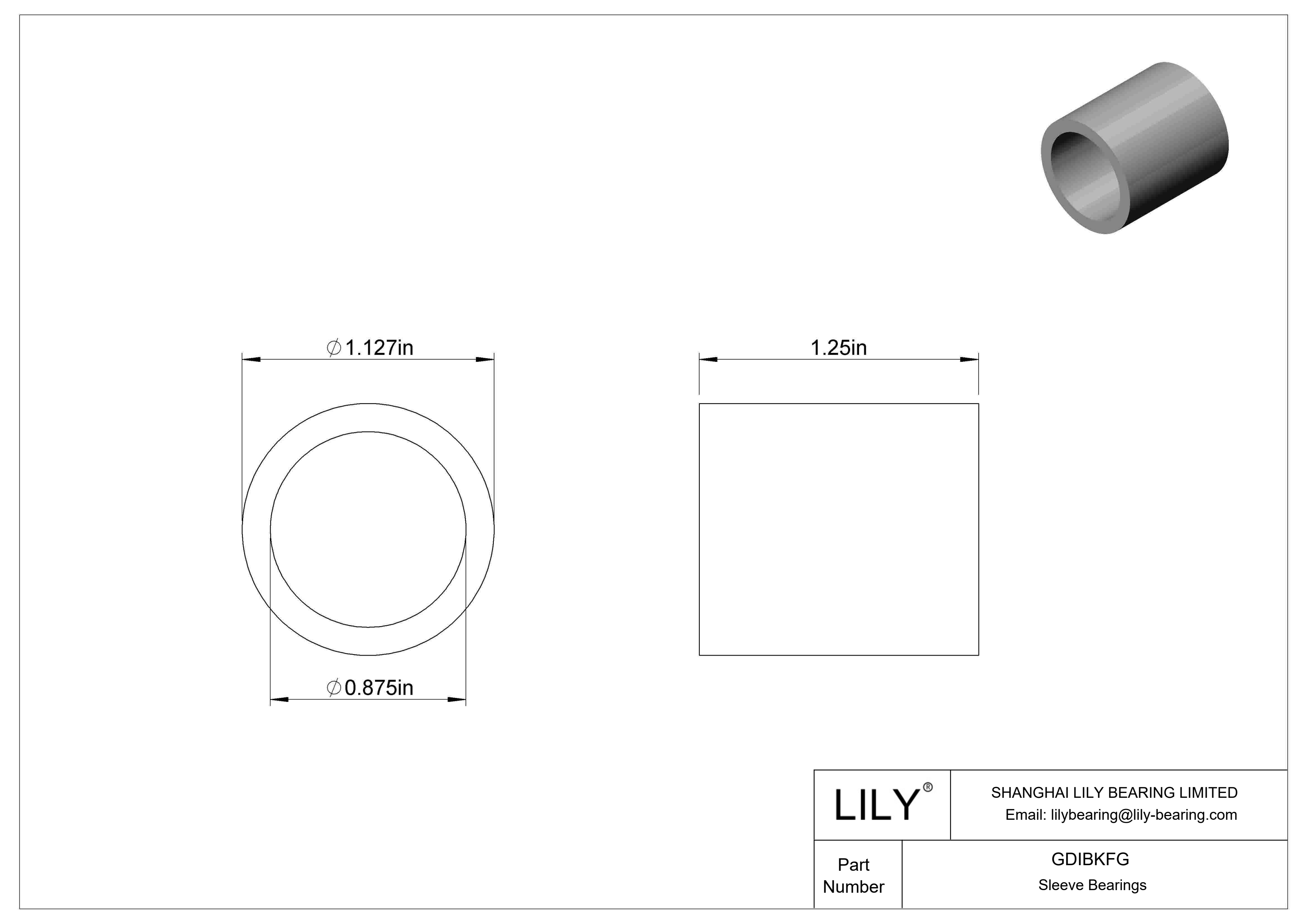 GDIBKFG 多用途套筒轴承 cad drawing