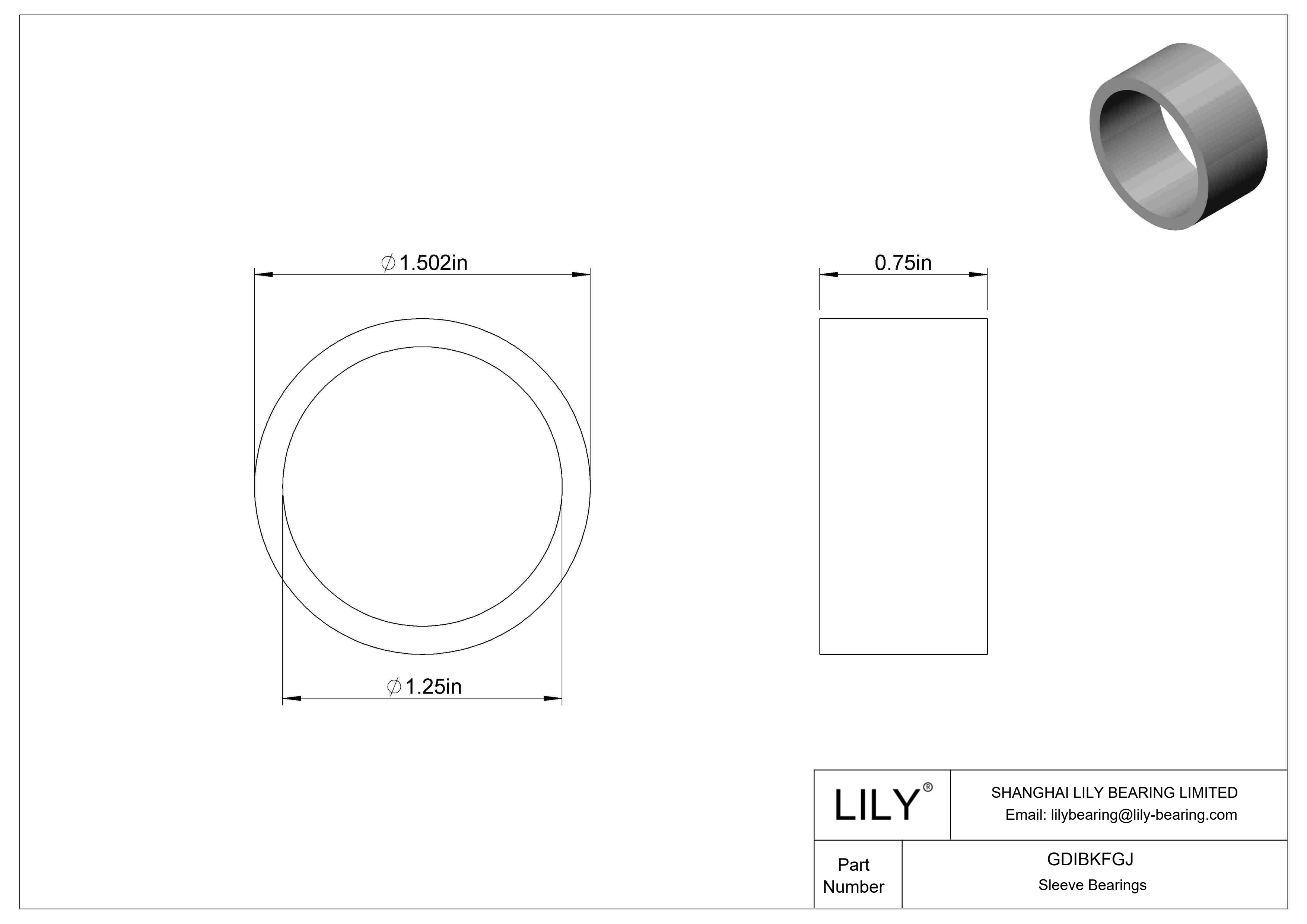 GDIBKFGJ 多用途套筒轴承 cad drawing