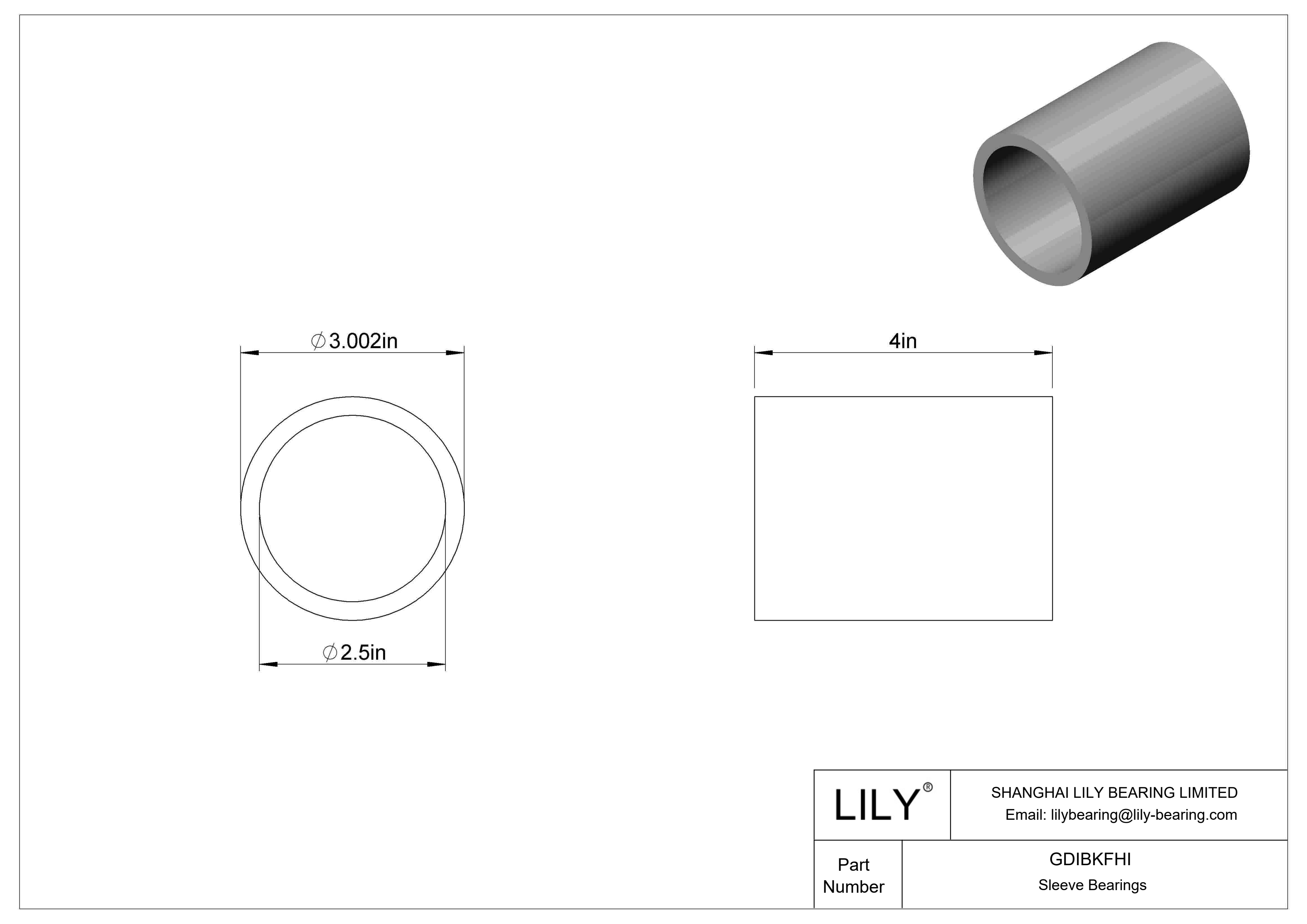 GDIBKFHI 多用途套筒轴承 cad drawing