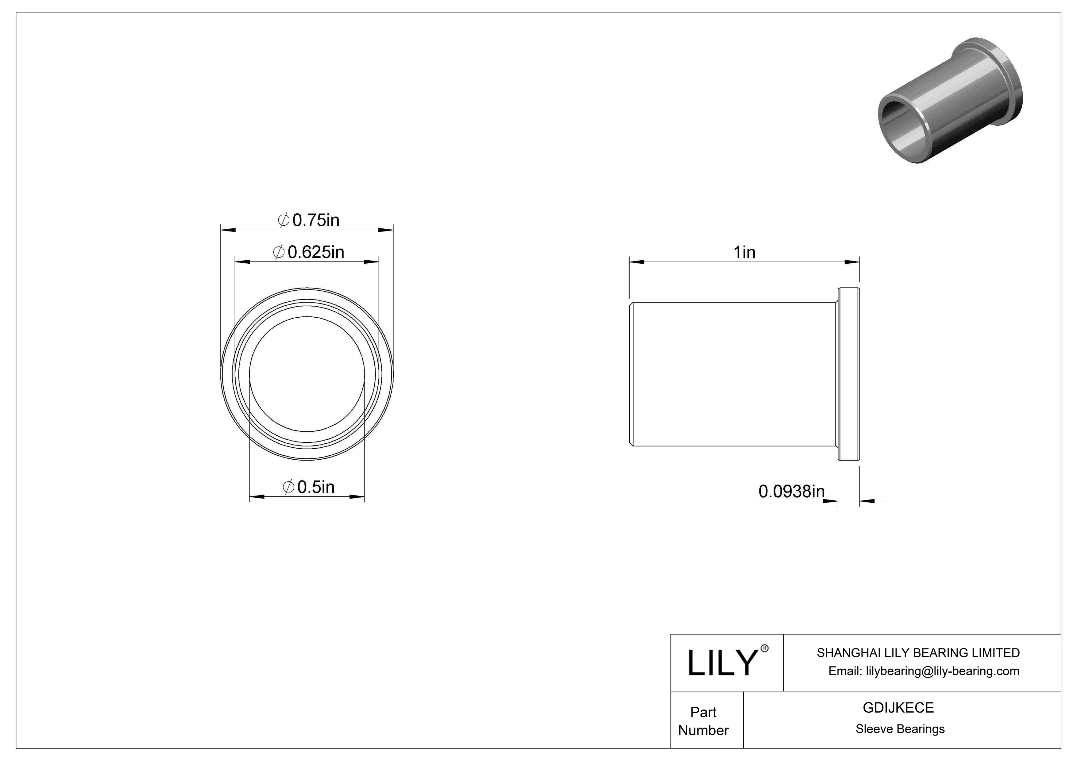 GDIJKECE 轻载干运转法兰滑动轴承 cad drawing