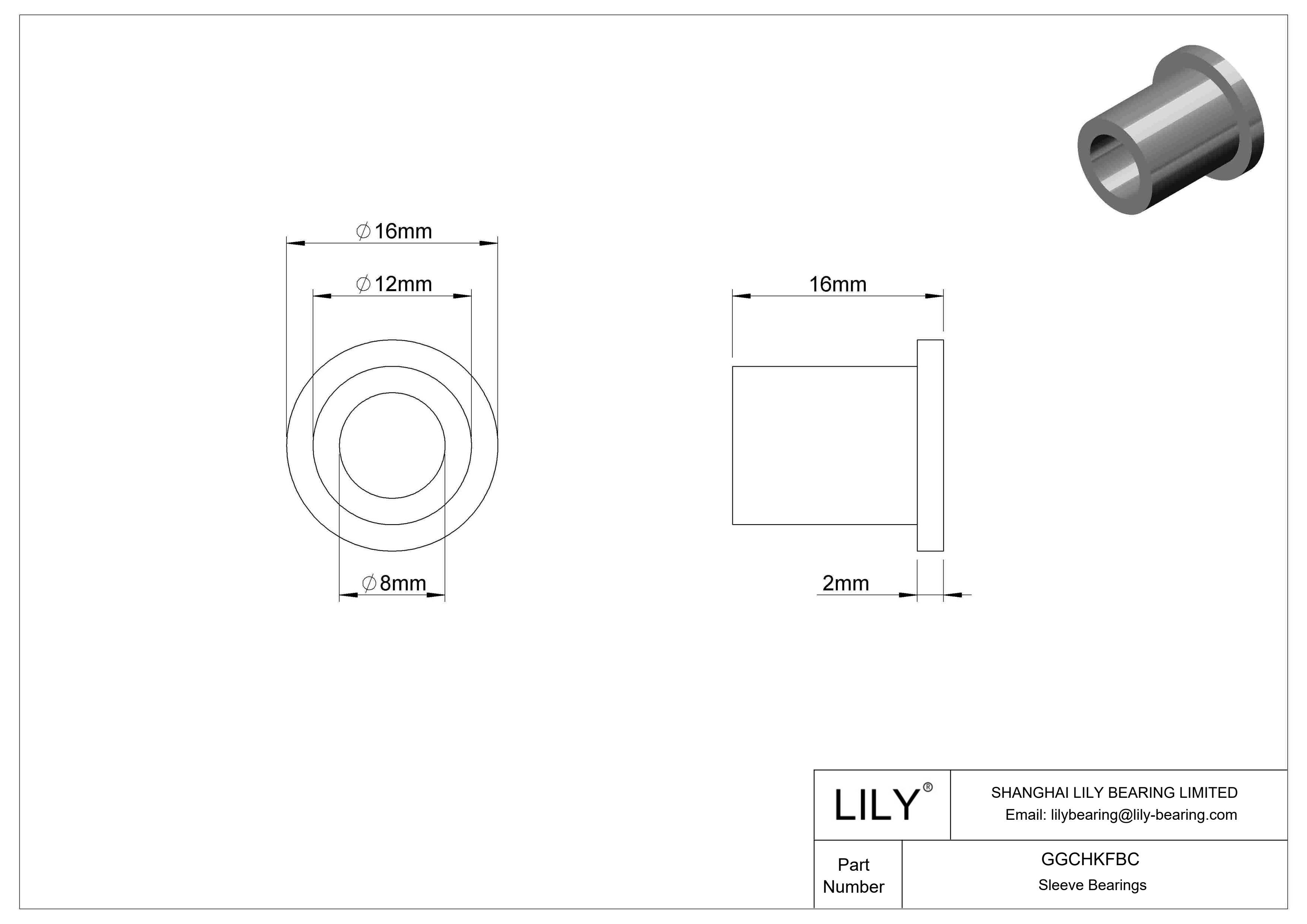 GGCHKFBC 耐化学腐蚀干运转法兰滑动轴承 cad drawing