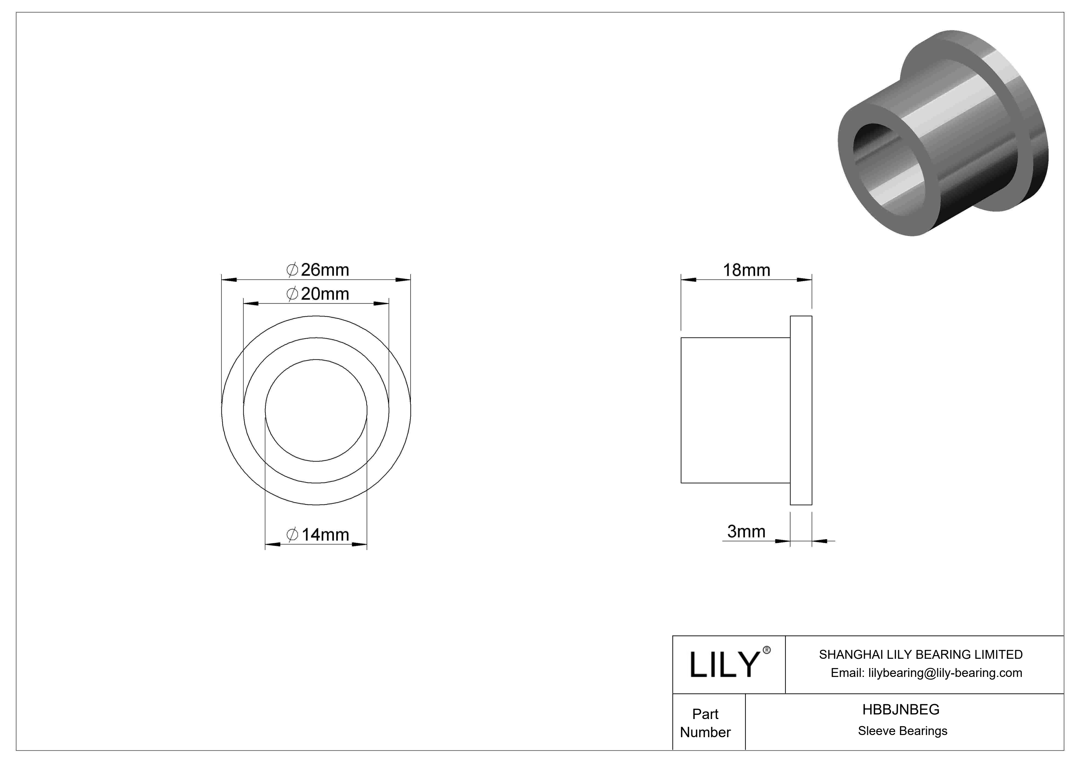 HBBJNBEG Casquillos de fricción embebidos en aceite de alta carga y ultra baja fricción cad drawing