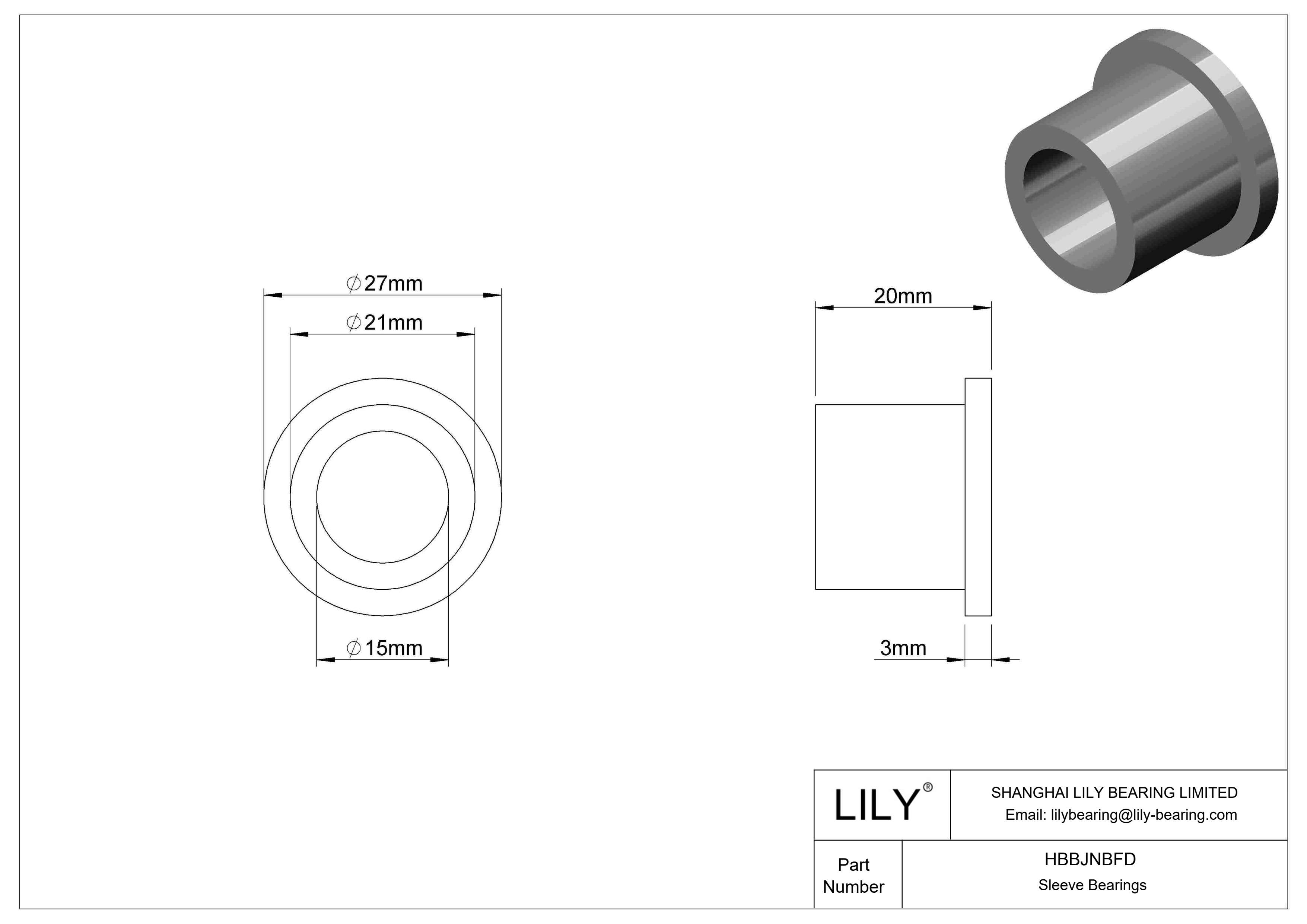 HBBJNBFD 高负荷超低摩擦油浸法兰滑动轴承 cad drawing