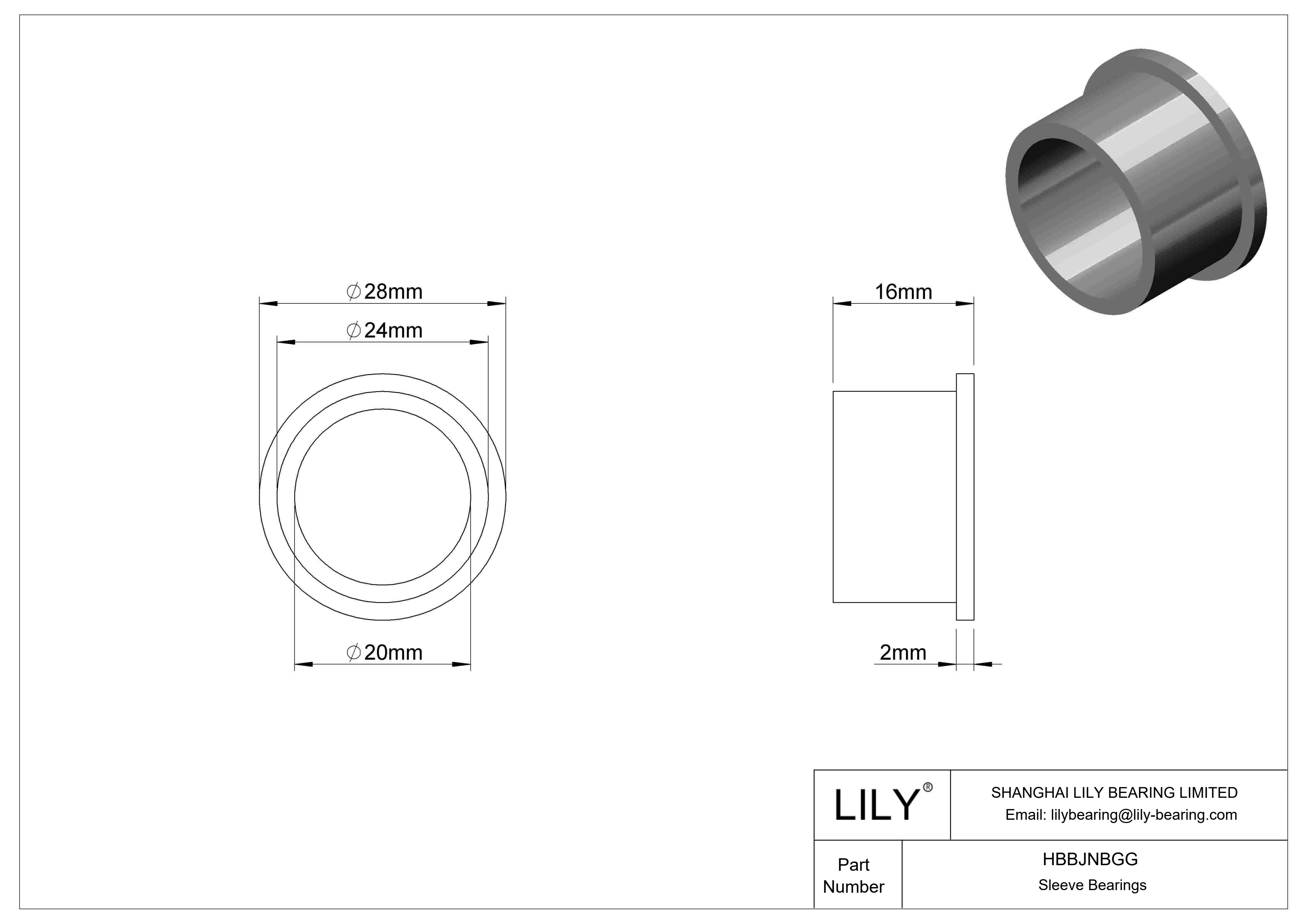 HBBJNBGG 高负荷超低摩擦油浸法兰滑动轴承 cad drawing