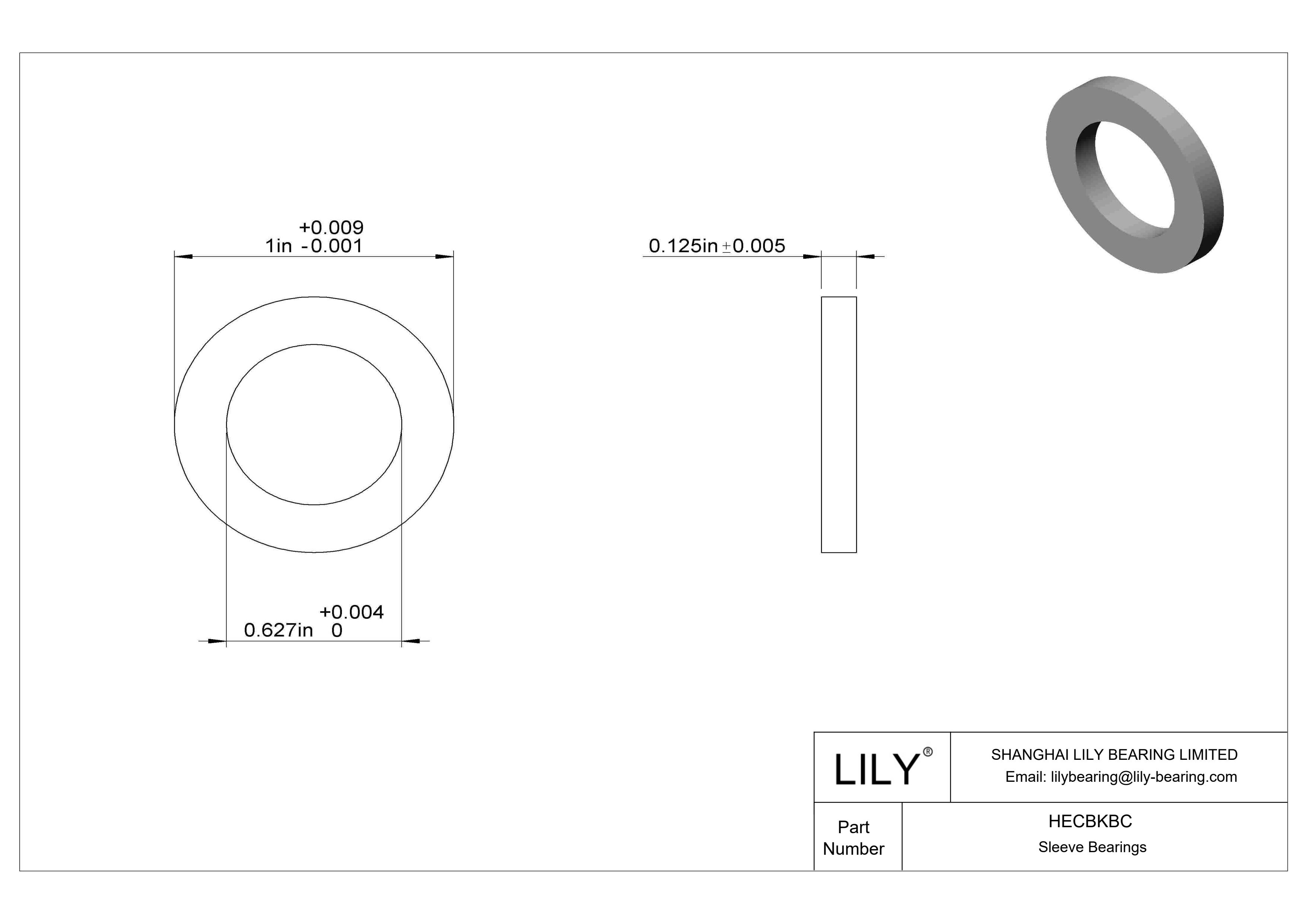 HECBKBC 超低摩擦油浸推力轴承 cad drawing